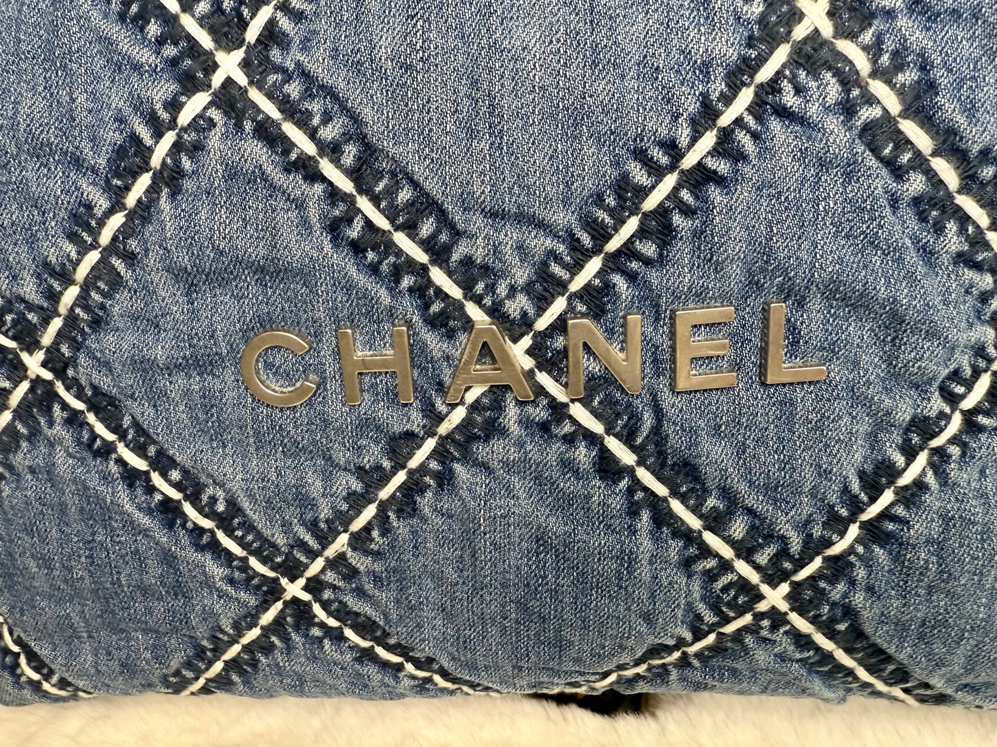 Chanel 22 Denim Hobo Bag w/ Pouch Small (Not Mini) NEW With Tags