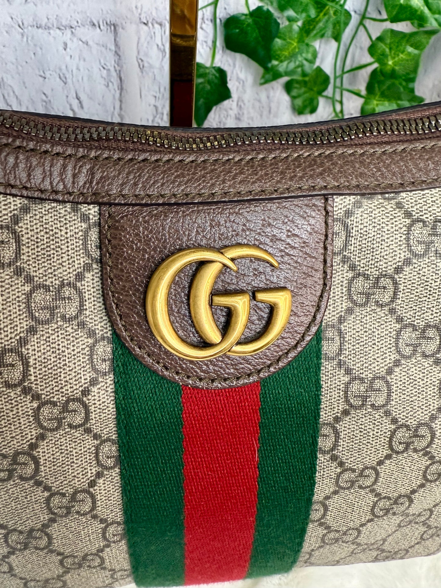 Gucci Supreme Ophidia Half Moon Hobo Bag Small