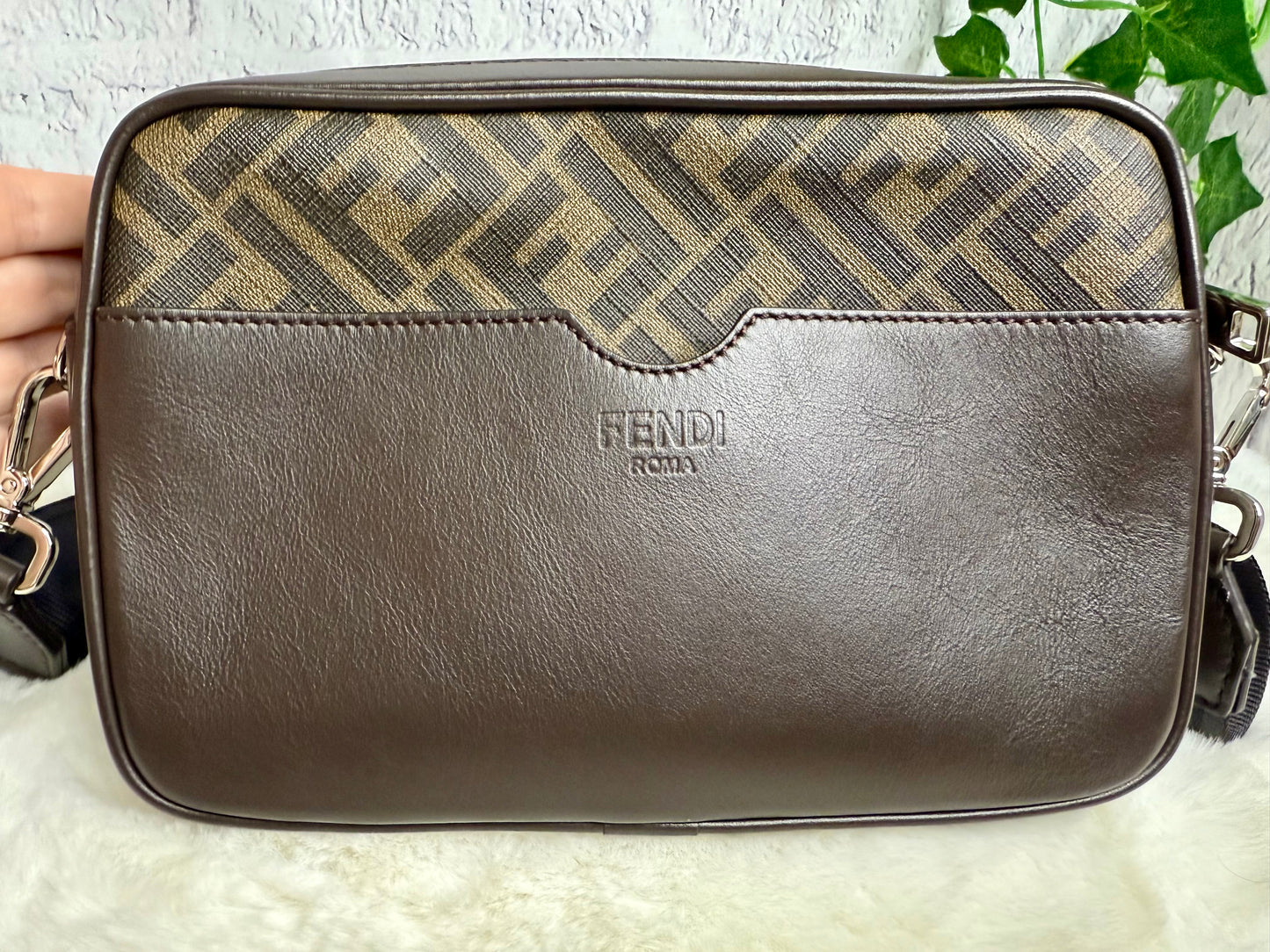 FENDI FF Logo Crossbody Camera Bag