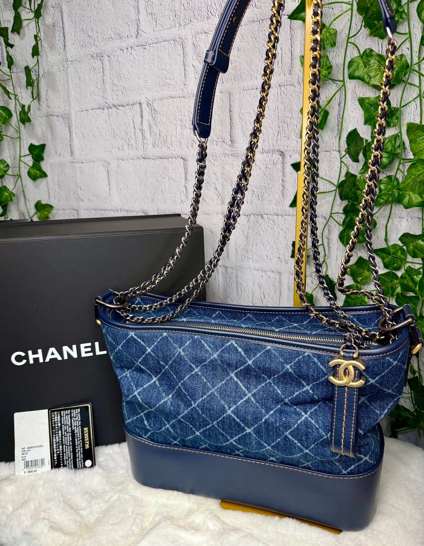 Chanel Denim Gabrielle Zip Hobo Large