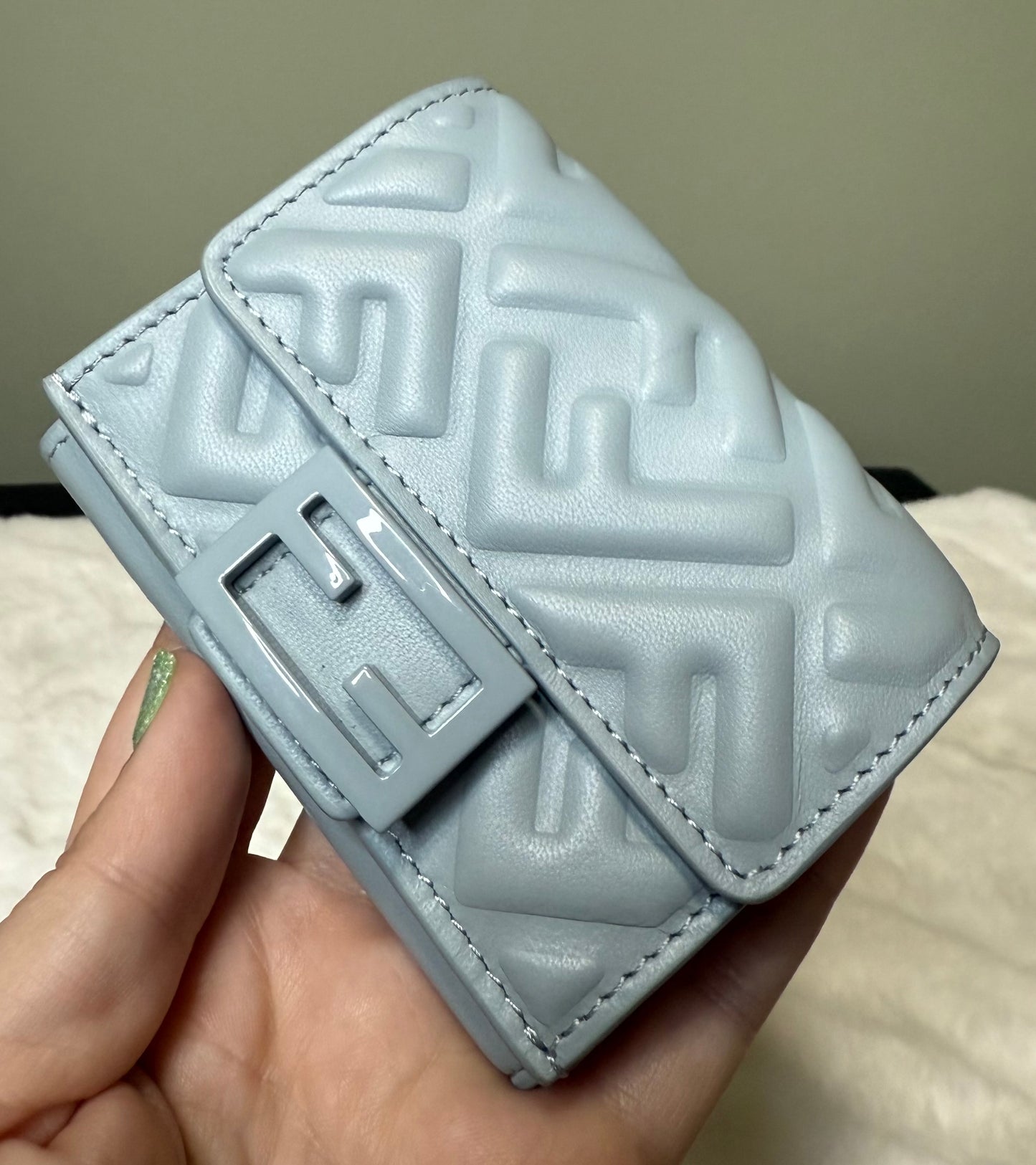 Fendi Baguette Micro Trifold Wallet