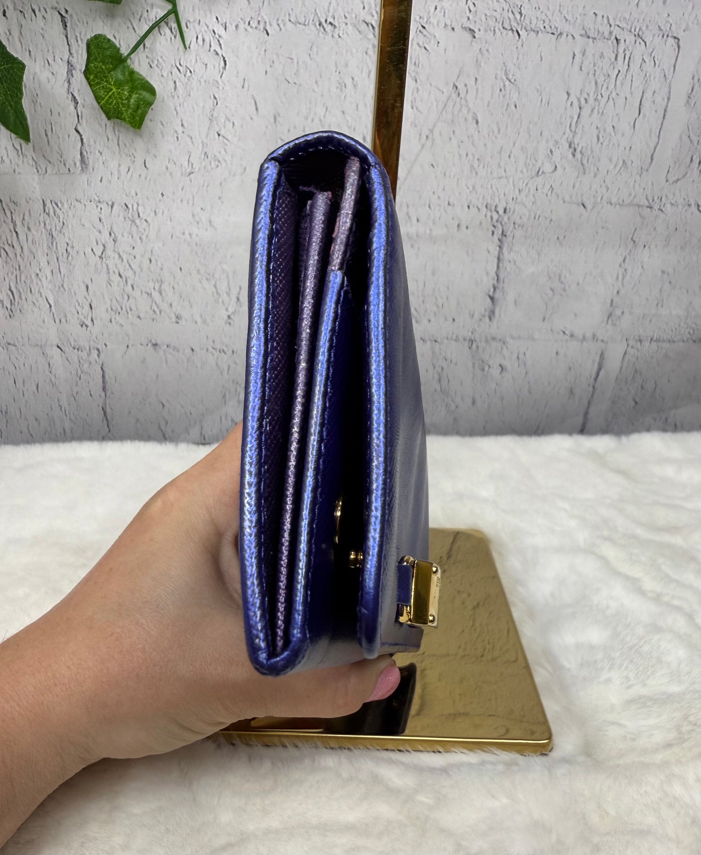 Prada Saffiano Leather Continental Long Wallet - Metallic Bicolor