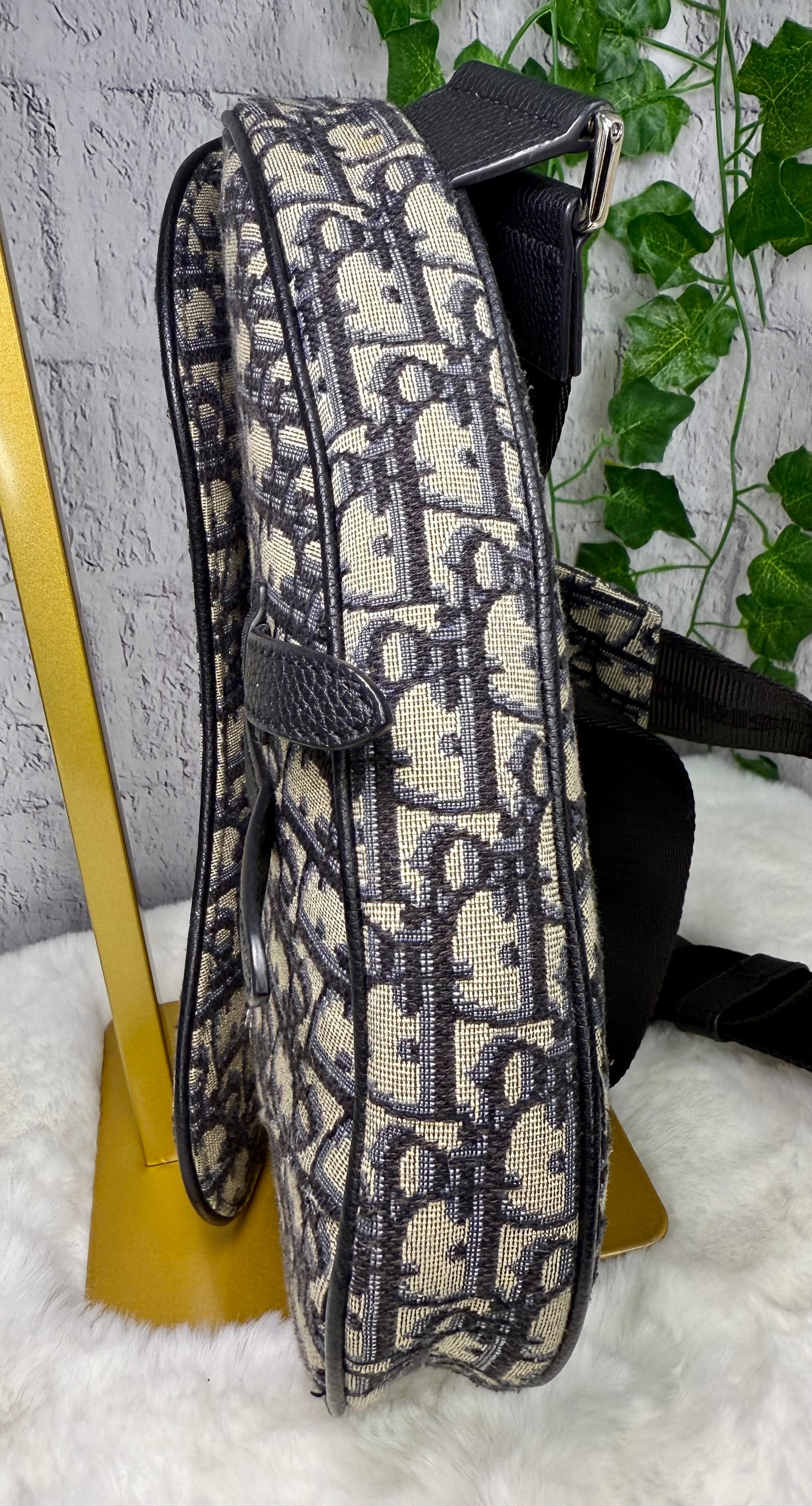 Dior Oblique Jacquard Saddle Crossbody/Belt Bag