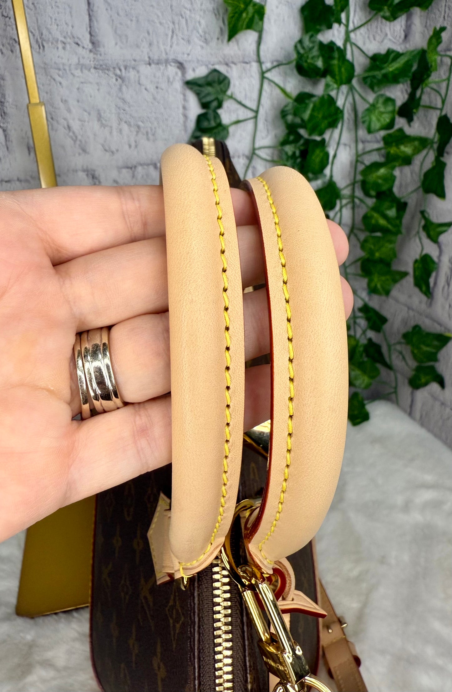 Louis Vuitton Alma PM w/ Adjustable Vachetta Strap