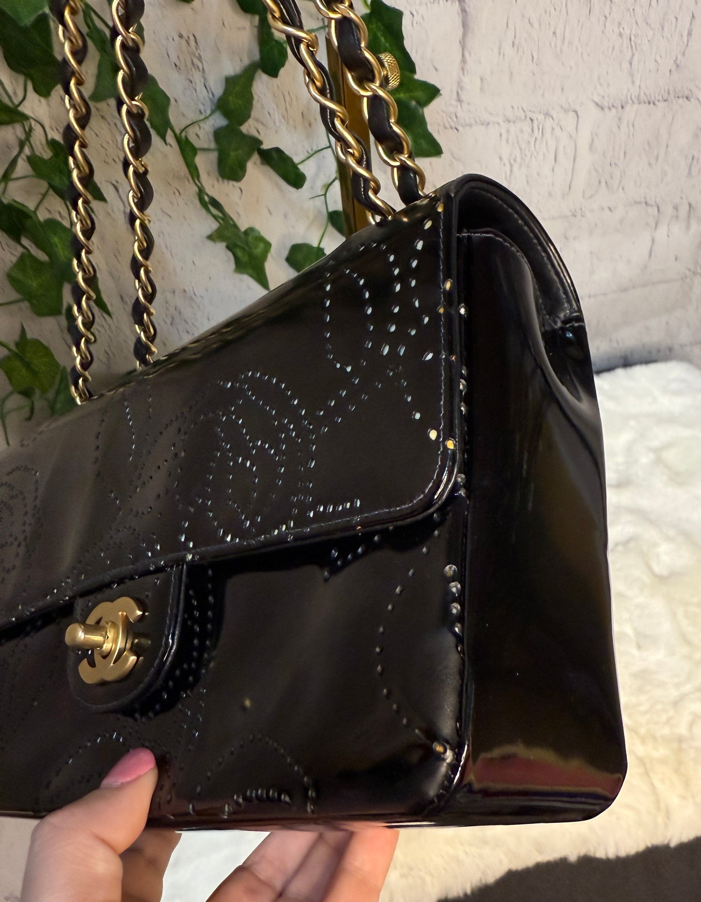 Vintage Chanel Perforated Camellia