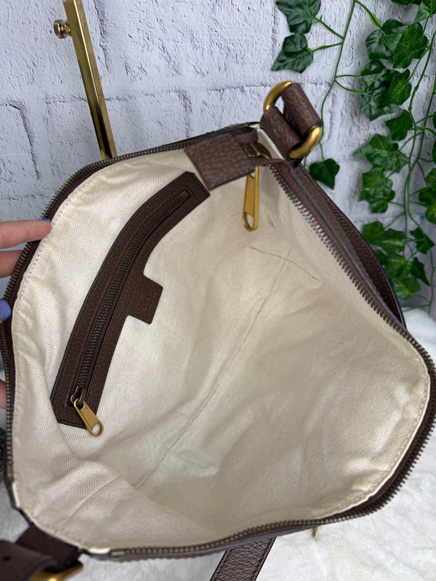 Gucci Supreme Ophidia Half Moon Hobo Bag Small