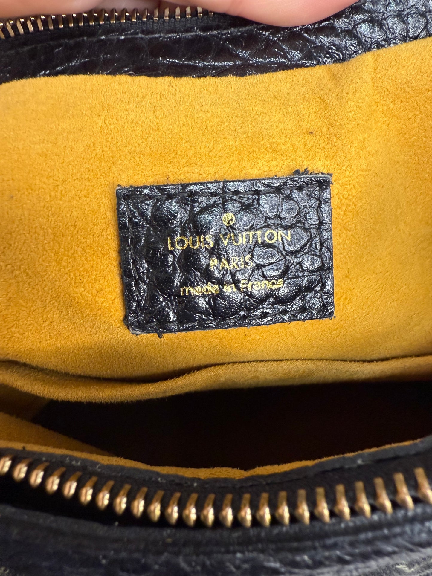 Louis Vuitton Black Denim XS Hobo Bag