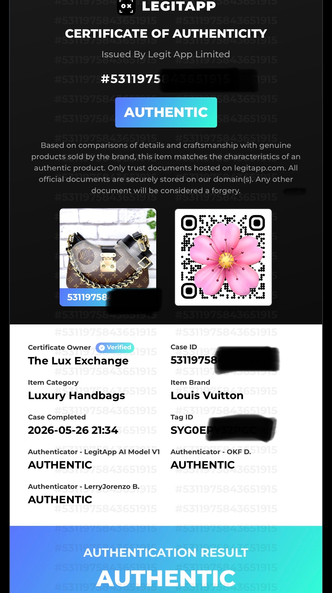 Louis Vuitton Twinny - Like New/Unused