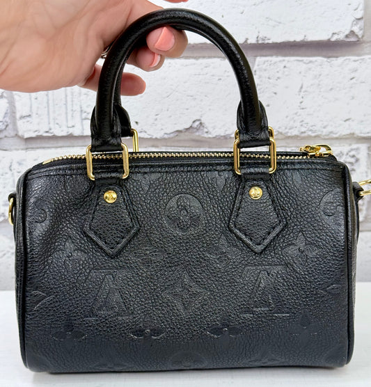 Louis Vuitton Empreinte Leather Nano Speedy (Black) - Like New