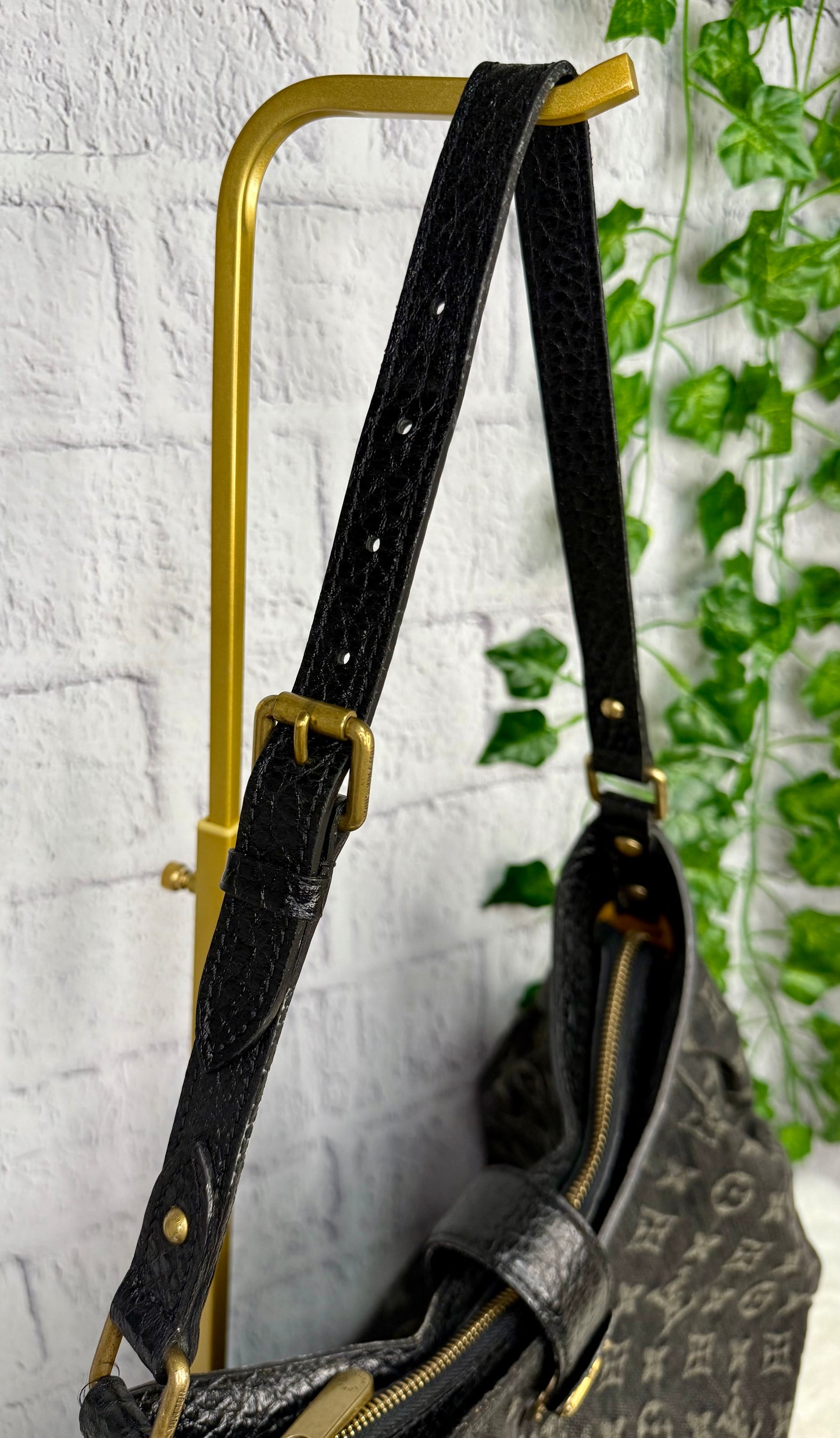 Louis Vuitton Black Denim XS Hobo Bag