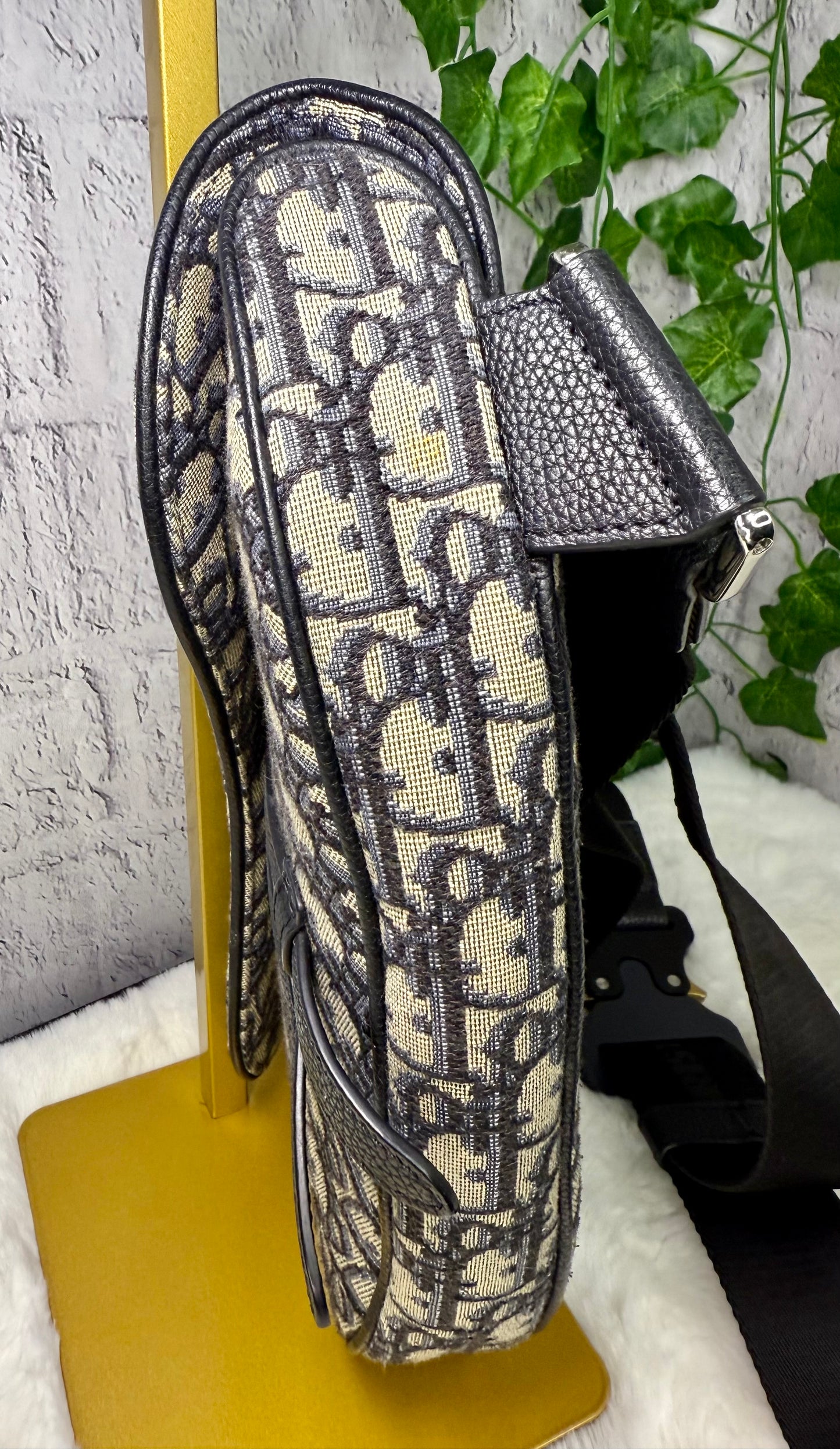 Dior Oblique Jacquard Saddle Crossbody/Belt Bag