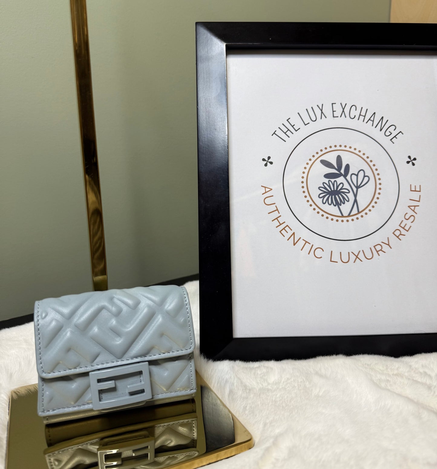 Fendi Baguette Micro Trifold Wallet