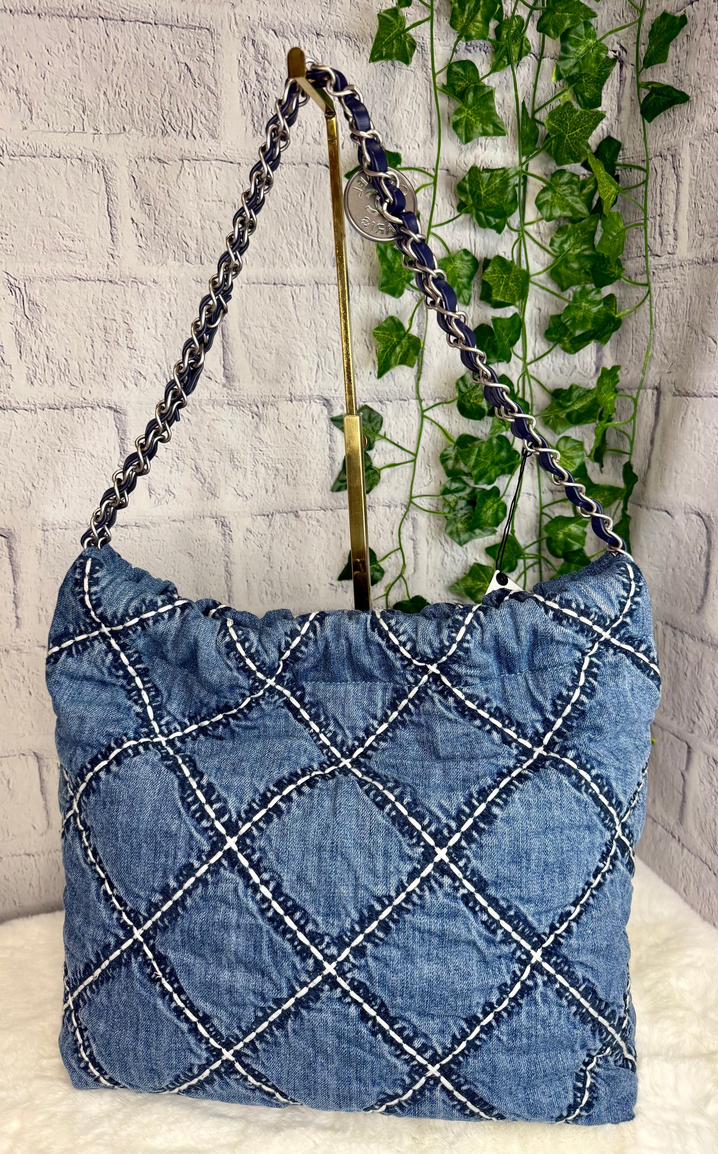 Chanel 22 Denim Hobo Bag w/ Pouch Small (Not Mini) NEW With Tags