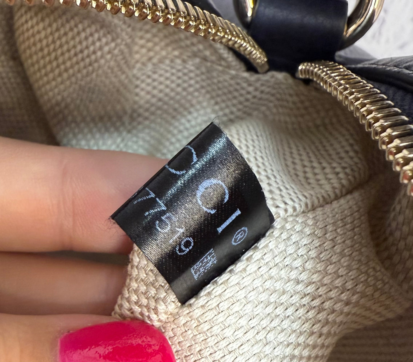 Gucci Soho Disco Dark Navy Leather Bag NWT