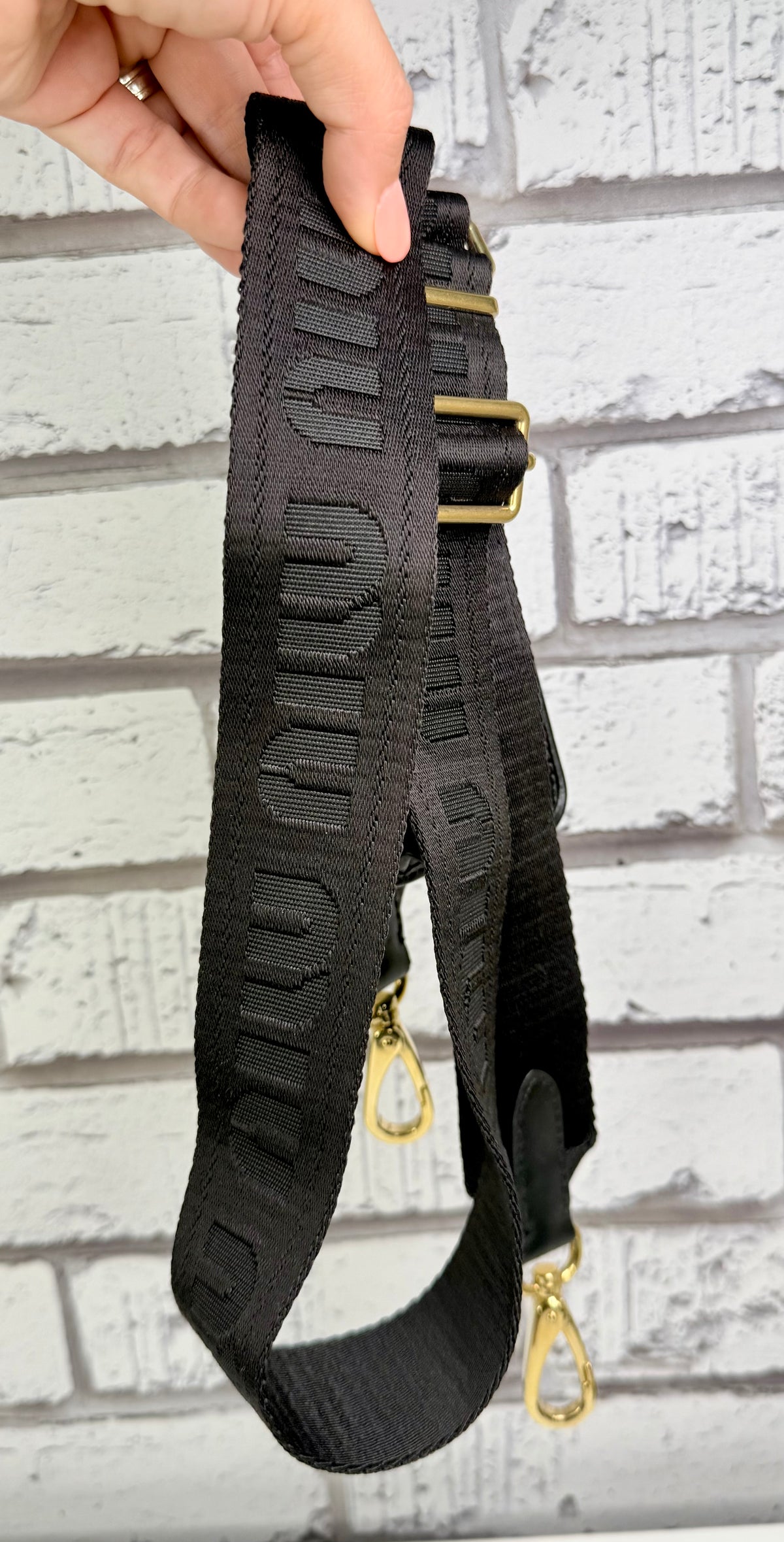 Miu Miu Embossed Leather Shoulder Crossbody Bag (Black) - Excellent
