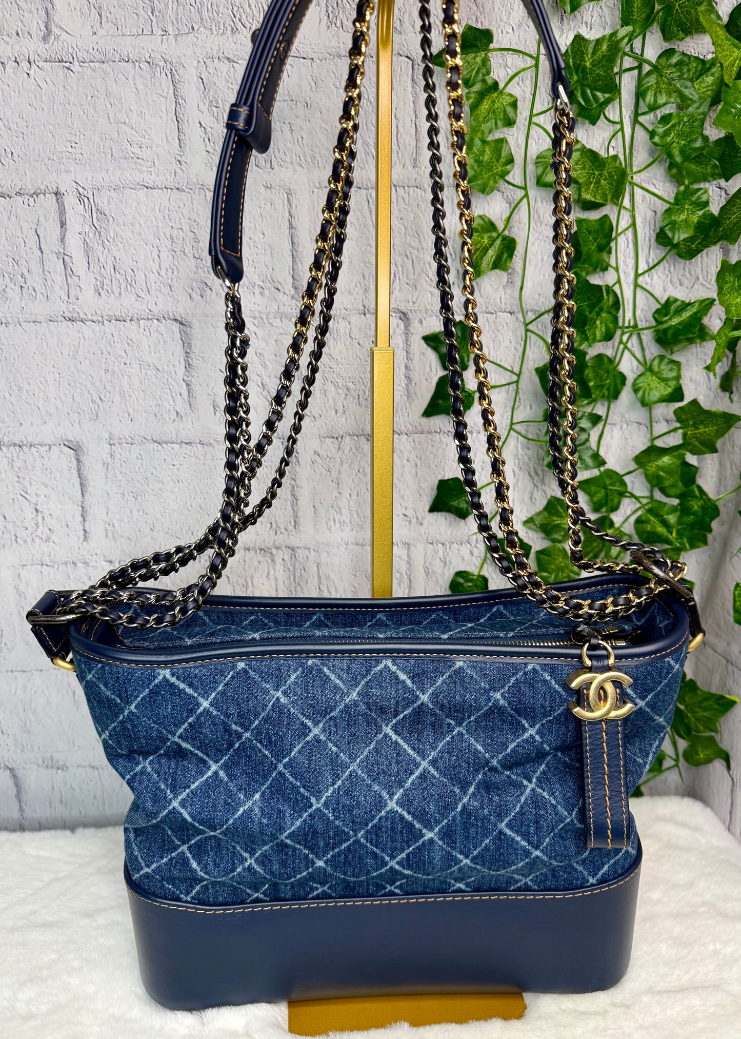 Chanel Denim Gabrielle Zip Hobo Large