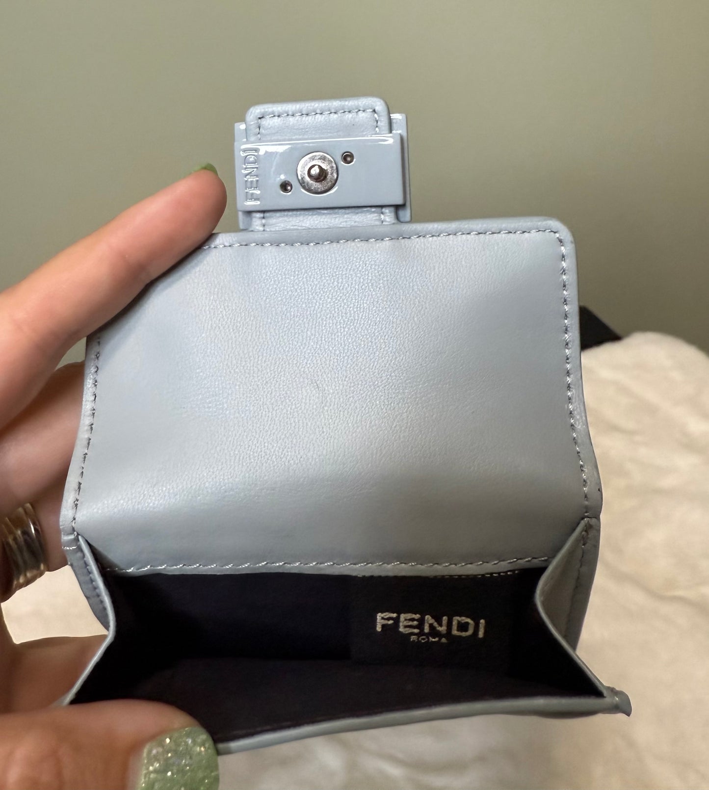 Fendi Baguette Micro Trifold Wallet