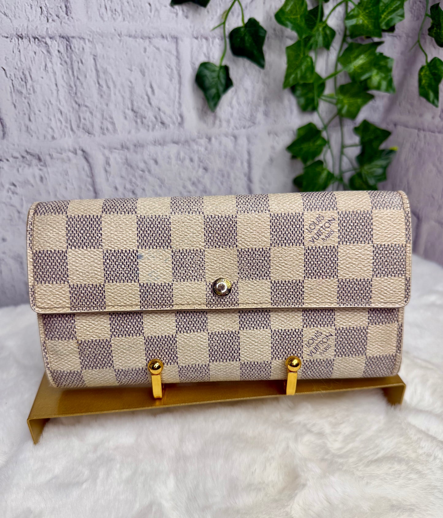 Louis Vuitton Portefeuille Sarah Wallet Damier Azur