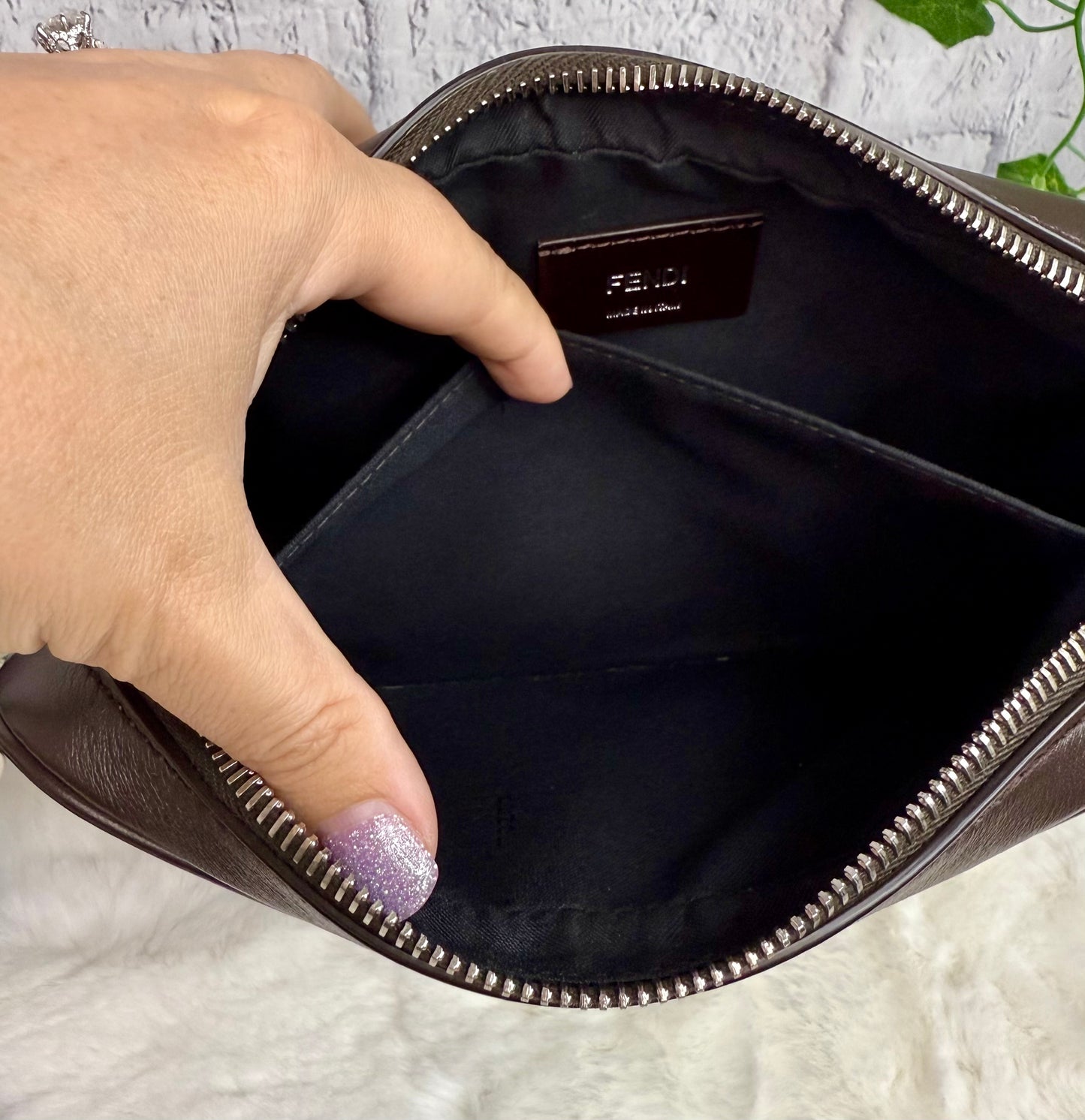 FENDI FF Logo Crossbody Camera Bag