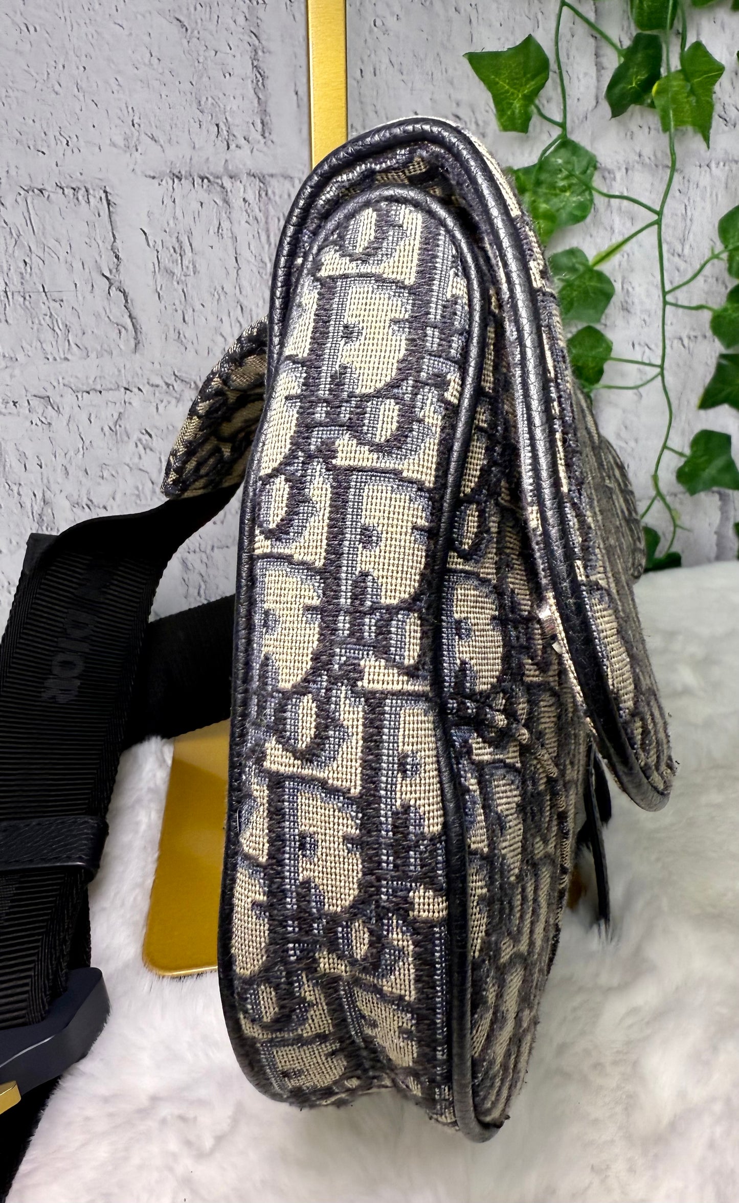 Dior Oblique Jacquard Saddle Crossbody/Belt Bag