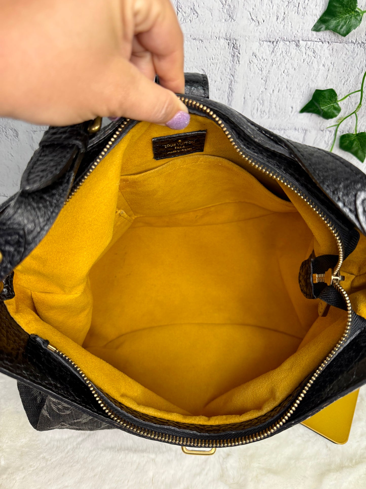 Louis Vuitton Black Denim XS Hobo Bag