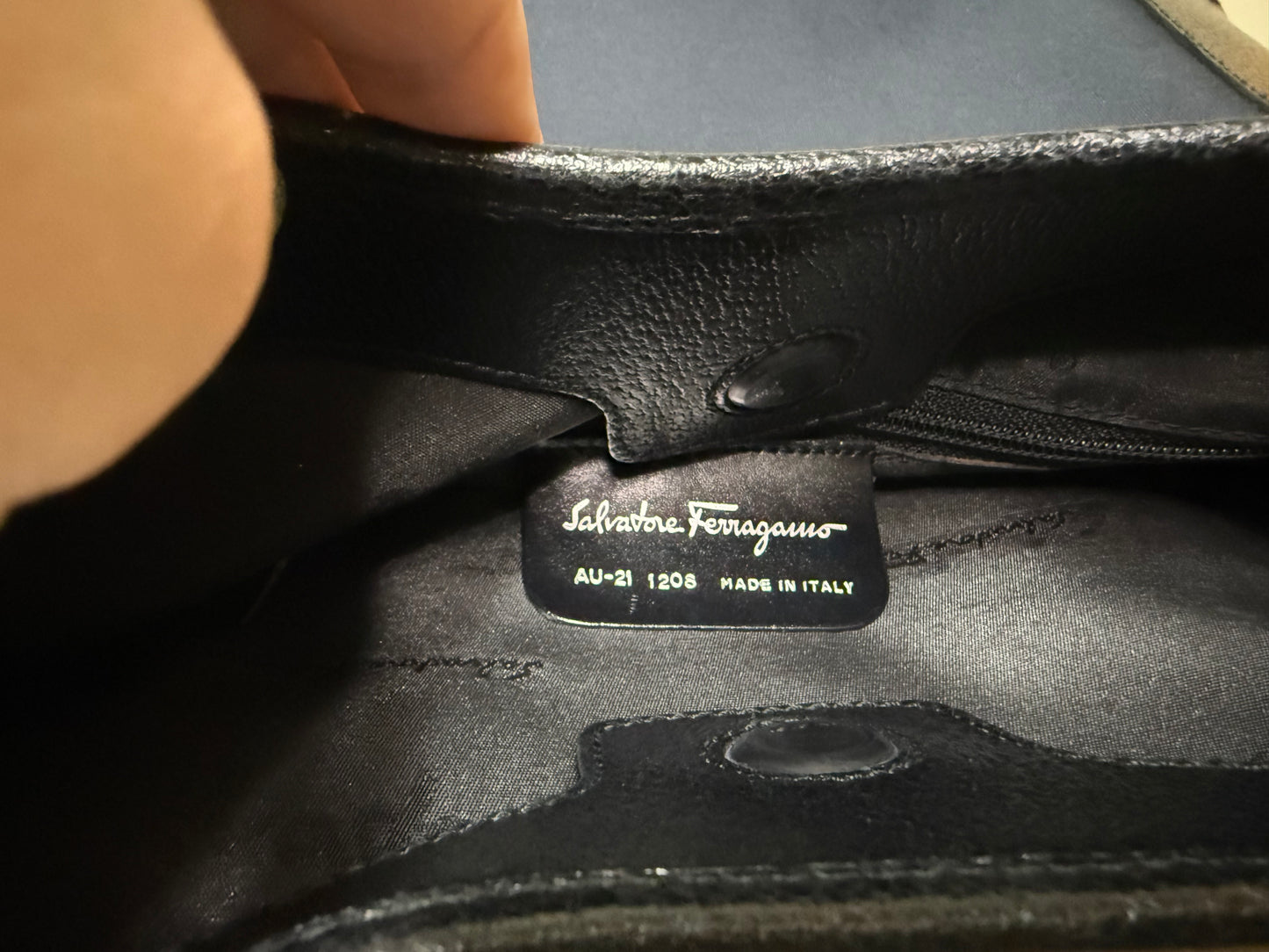 Salvatore Ferragamo Nero Cinghiale Shoulder Bag