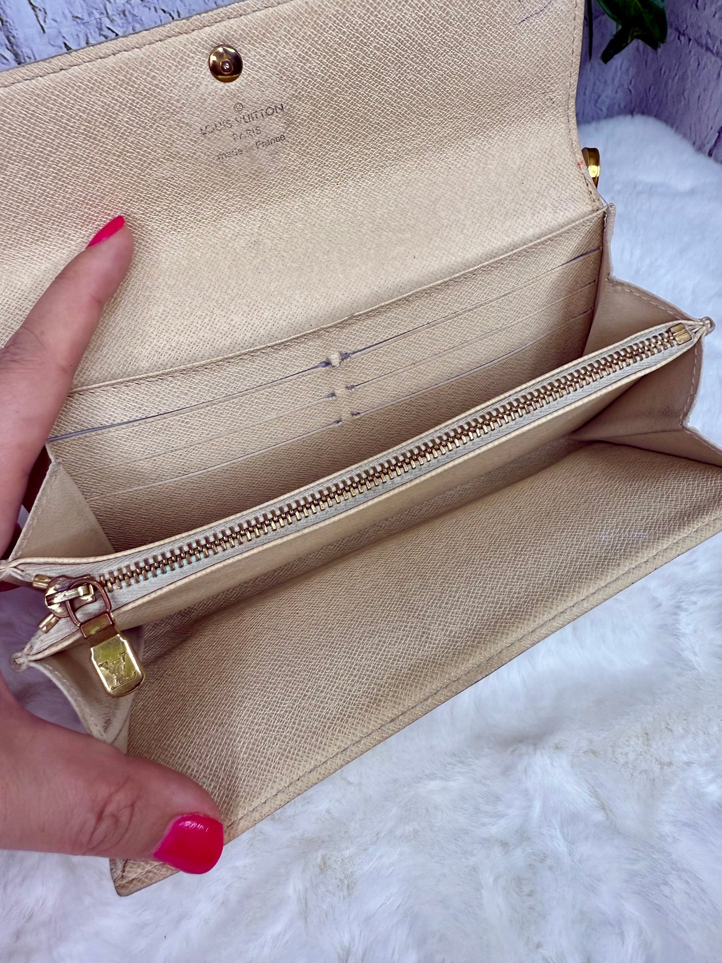 Louis Vuitton Portefeuille Sarah Wallet Damier Azur