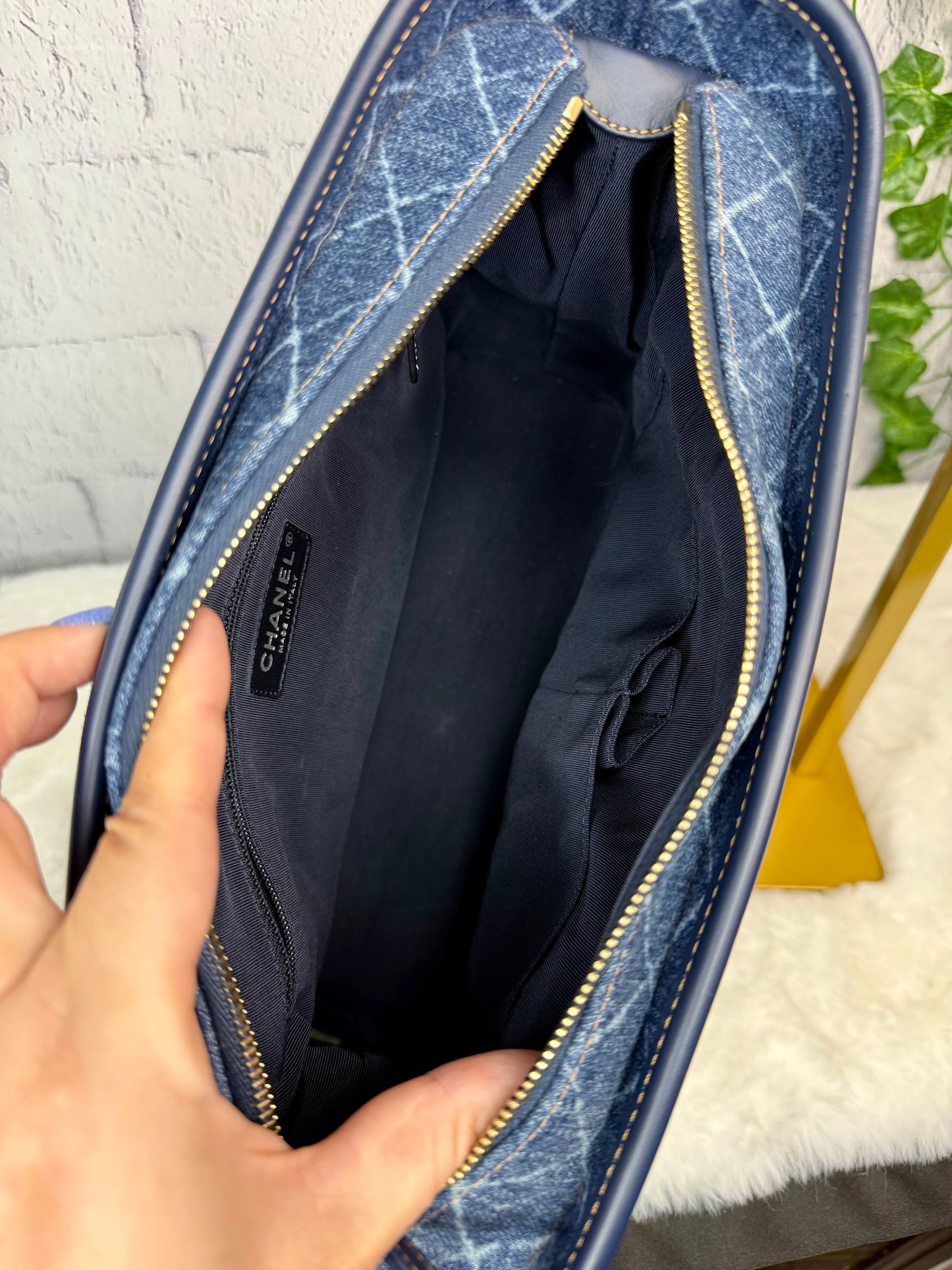 Chanel Denim Gabrielle Zip Hobo Large