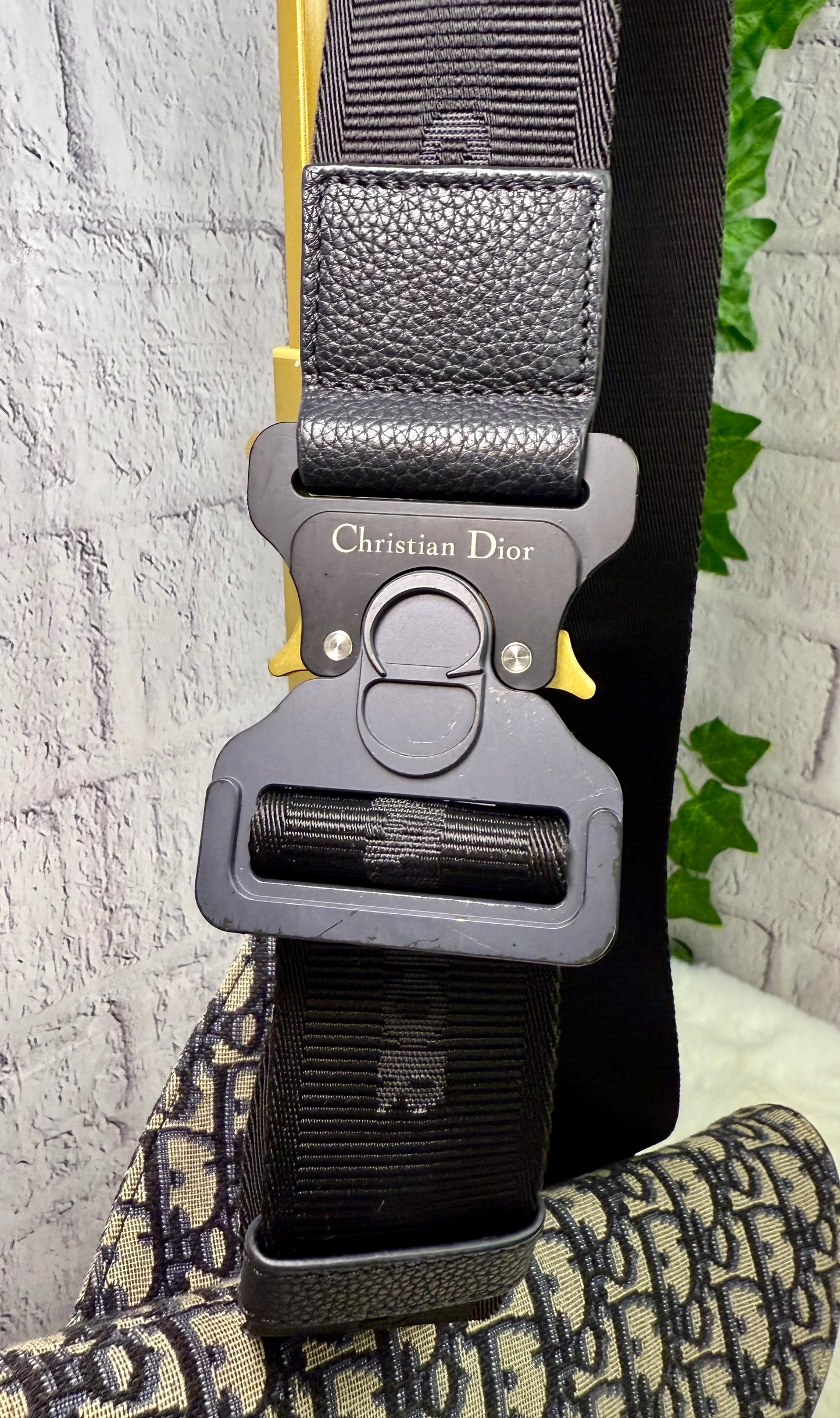 Dior Oblique Jacquard Saddle Crossbody/Belt Bag