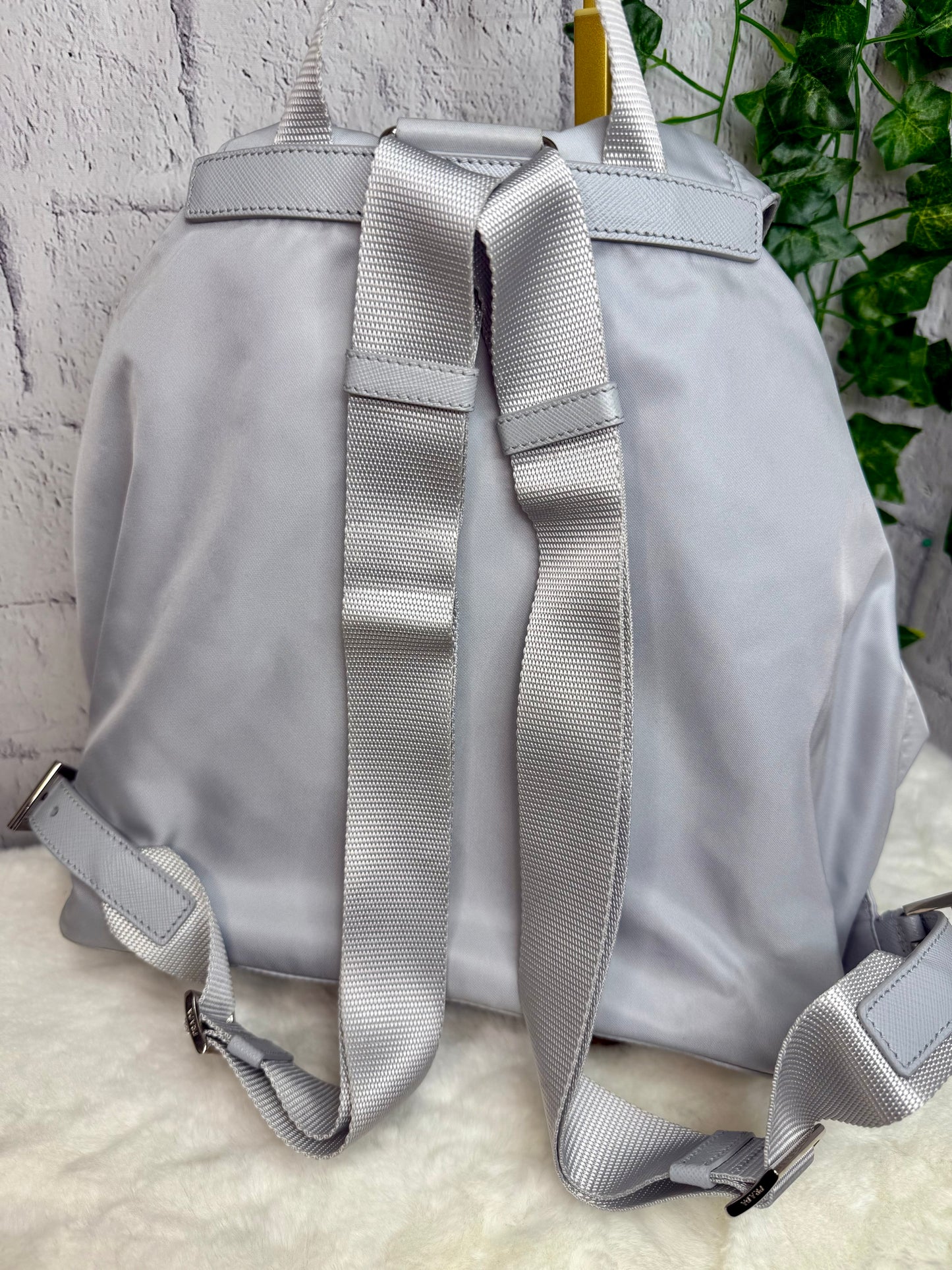 Prada Re Nylon Vela Backpack and Pouch w/ Compact Wallet and Triangles Bandeau