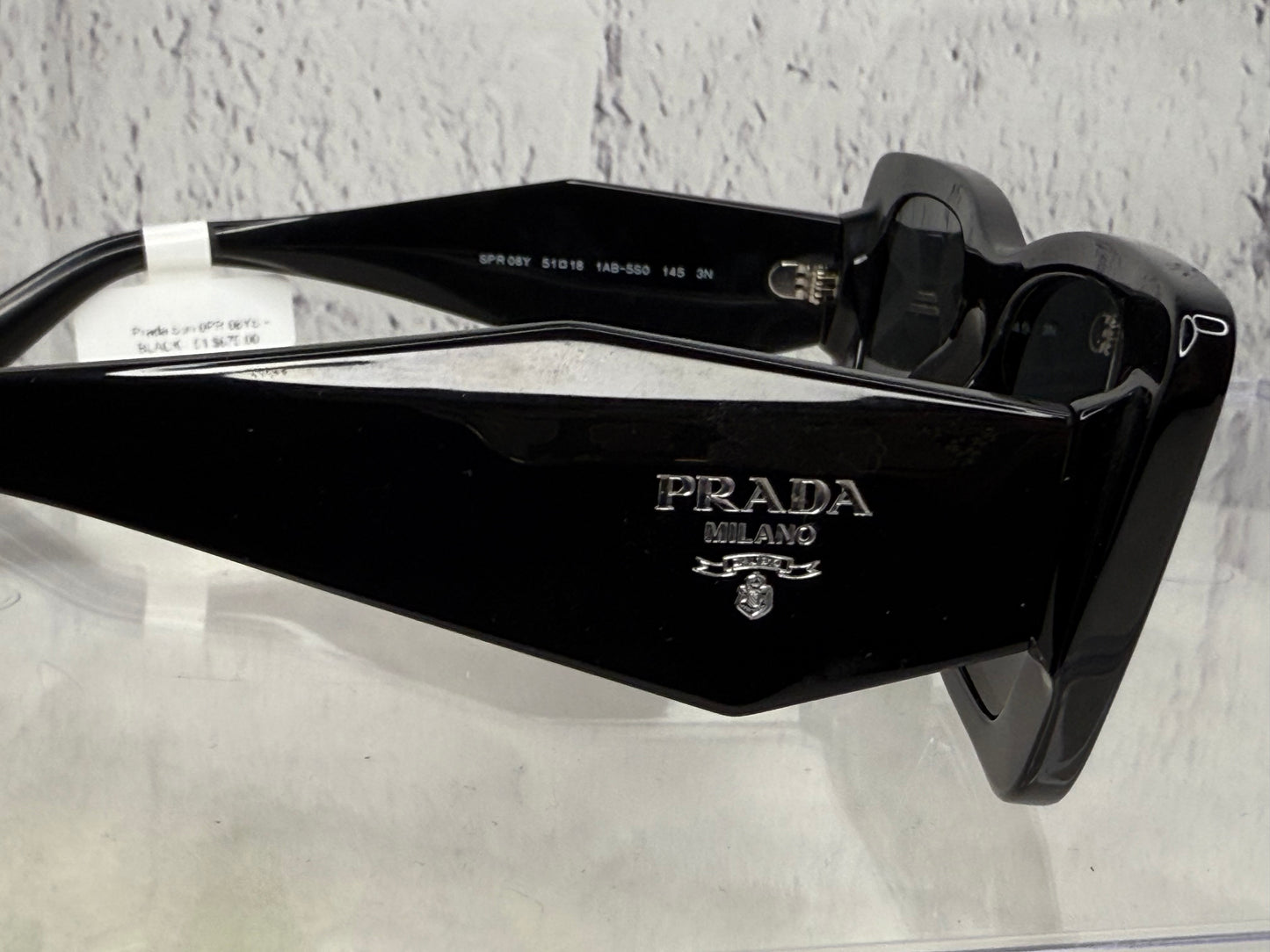 Prada SPR 08Y Black Butterly Frame Sunglasses