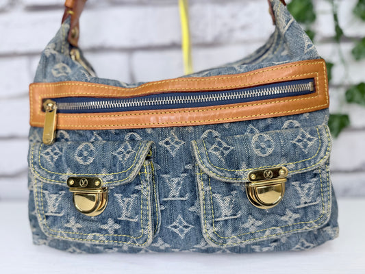Louis Vuitton Monogram Denim Baggy PM - Great