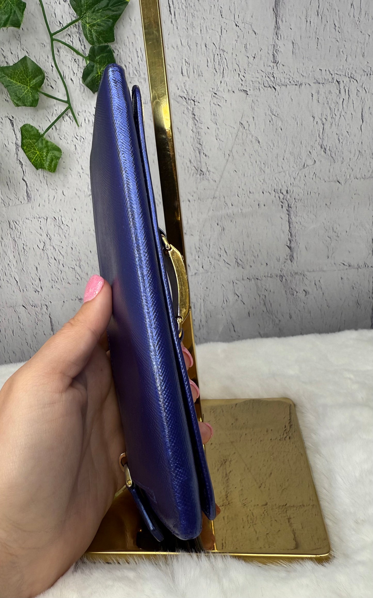Prada Saffiano Leather Continental Long Wallet - Metallic Bicolor