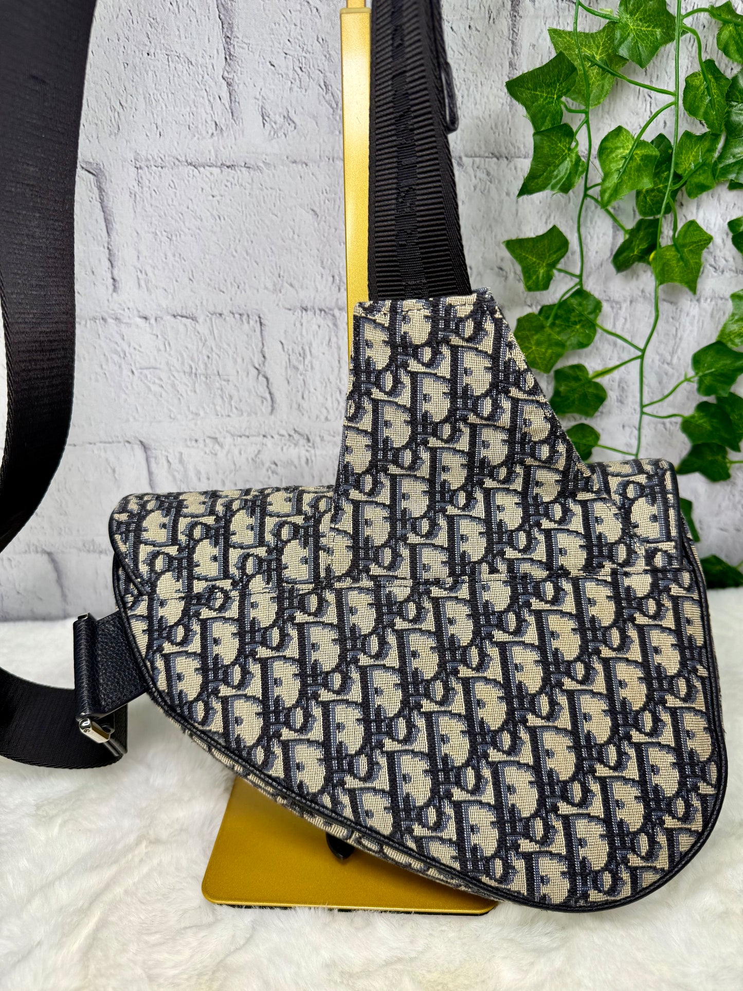Dior Oblique Jacquard Saddle Crossbody/Belt Bag