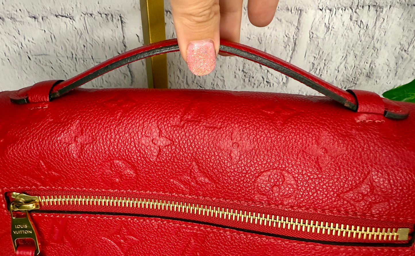 Louis Vuitton Cerise Empreinte Leather Pochette Métis