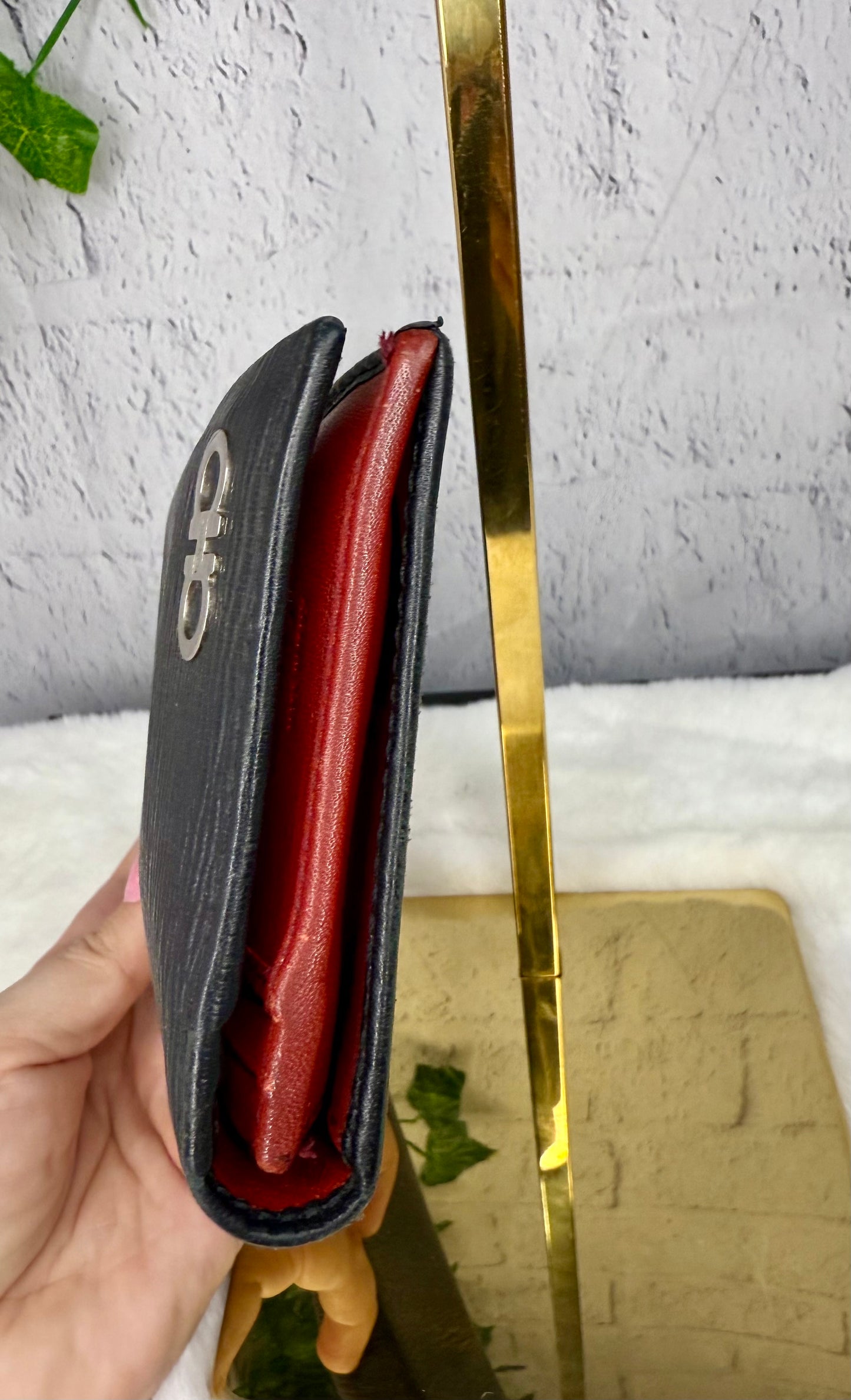Salvatore Ferragamo Gancini Organizer Wallet Black