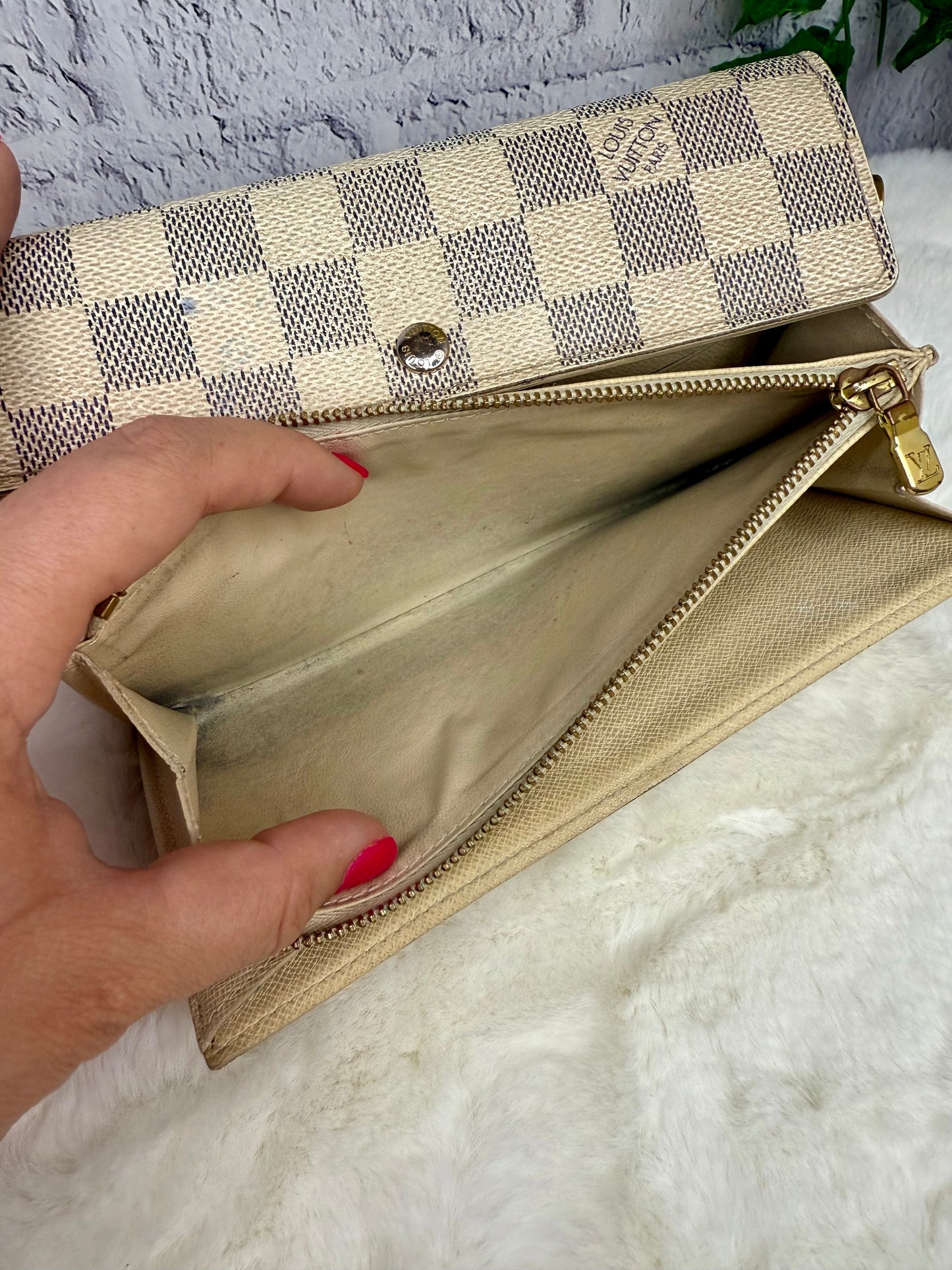 Louis Vuitton Portefeuille Sarah Wallet Damier Azur