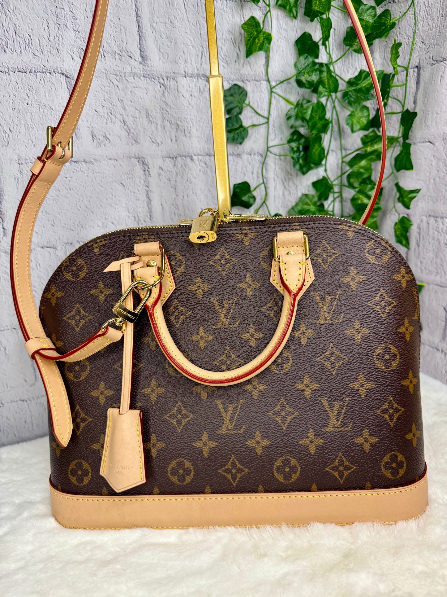 Louis Vuitton Alma PM w/ Adjustable Vachetta Strap