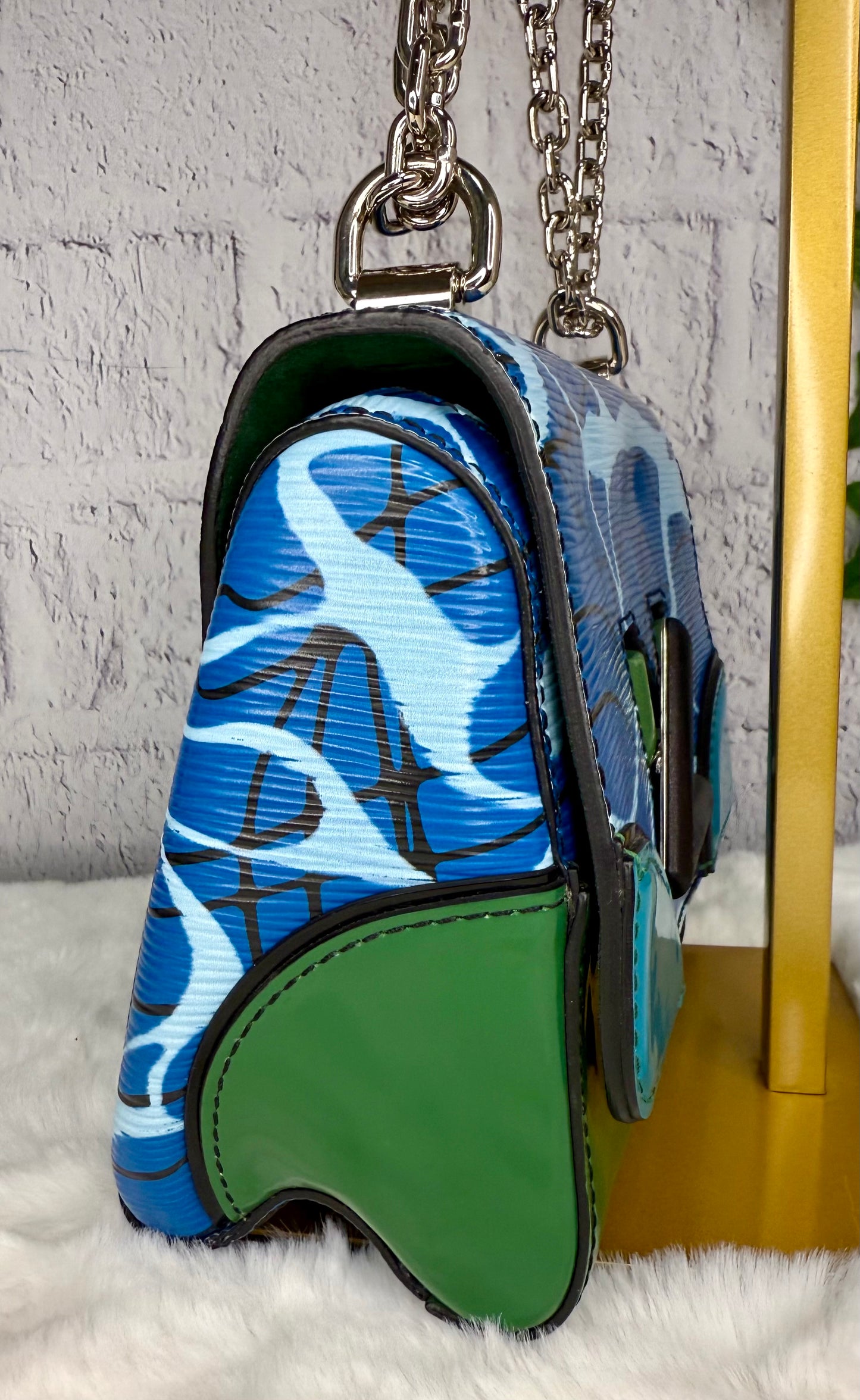 Louis Vuitton Limited Edition Epi Aqua Twist PM
