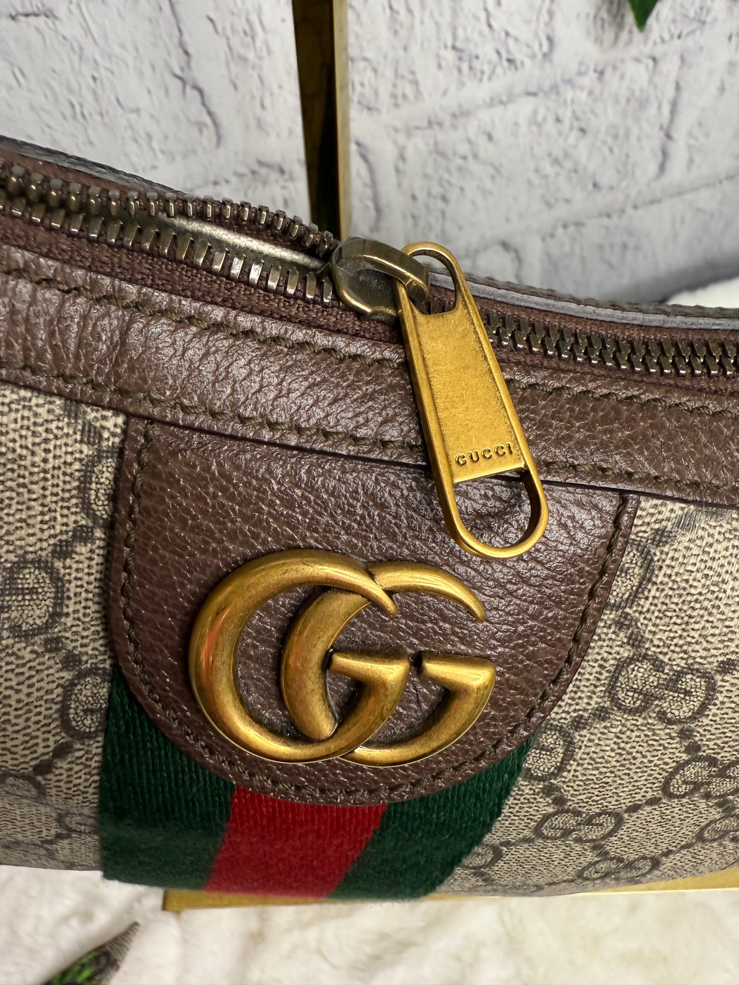 Gucci Supreme Ophidia Half Moon Hobo Bag Small