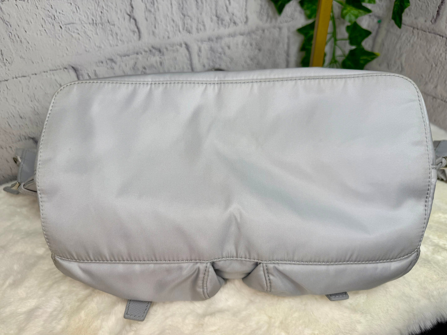 Prada Re Nylon Vela Backpack and Pouch w/ Compact Wallet and Triangles Bandeau