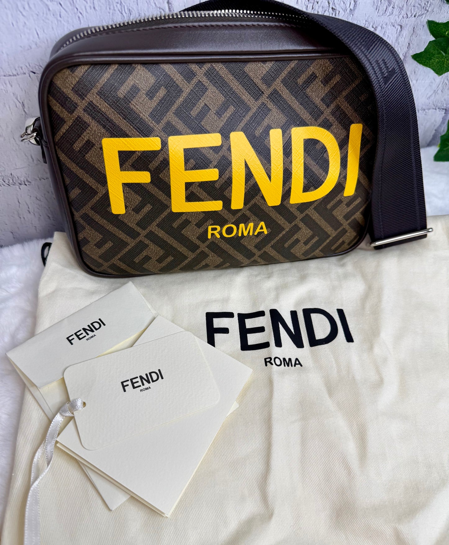 FENDI FF Logo Crossbody Camera Bag