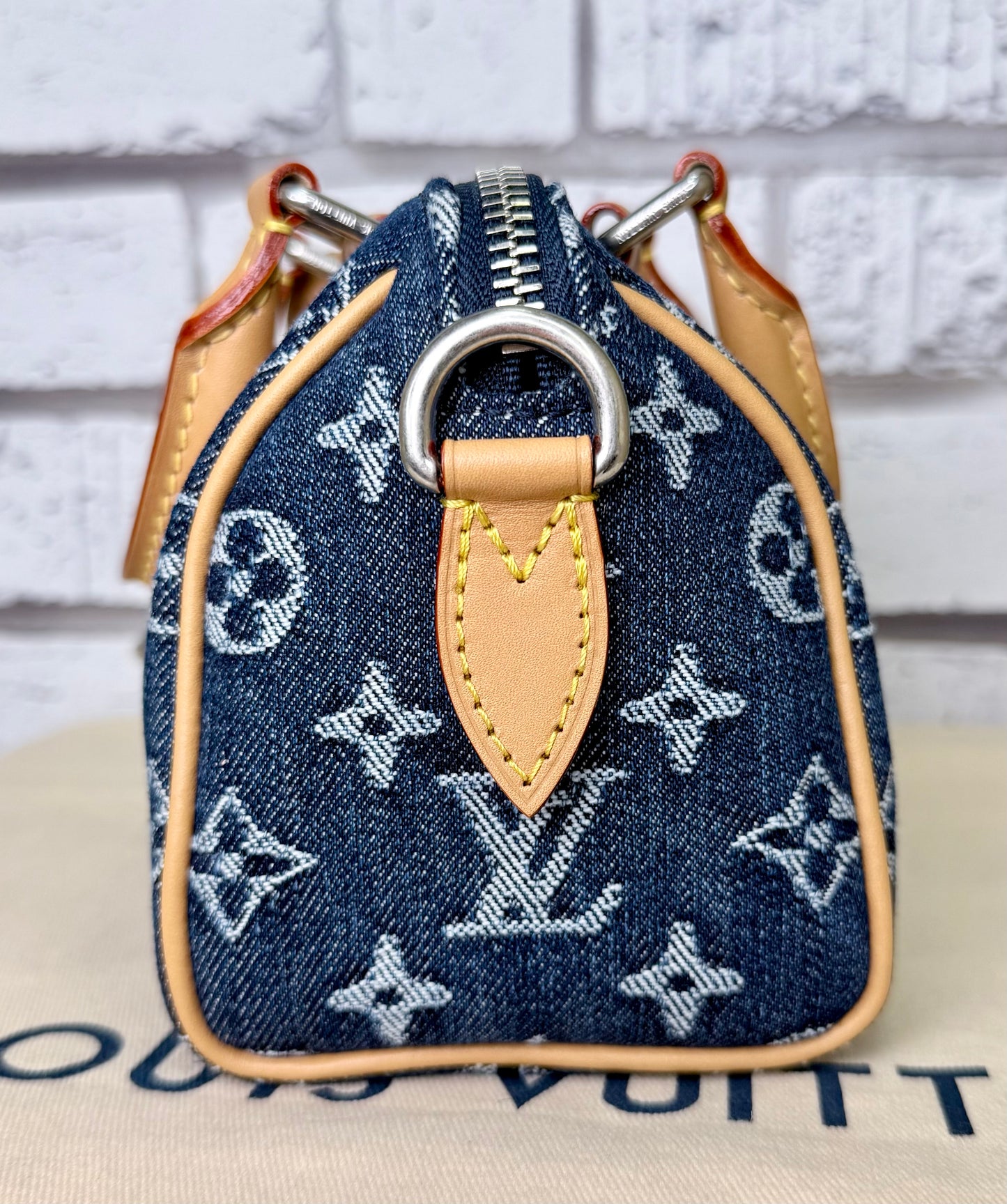 Louis Vuitton Speedy 18 Bandouliere (Denim Monogram Heritage) - New