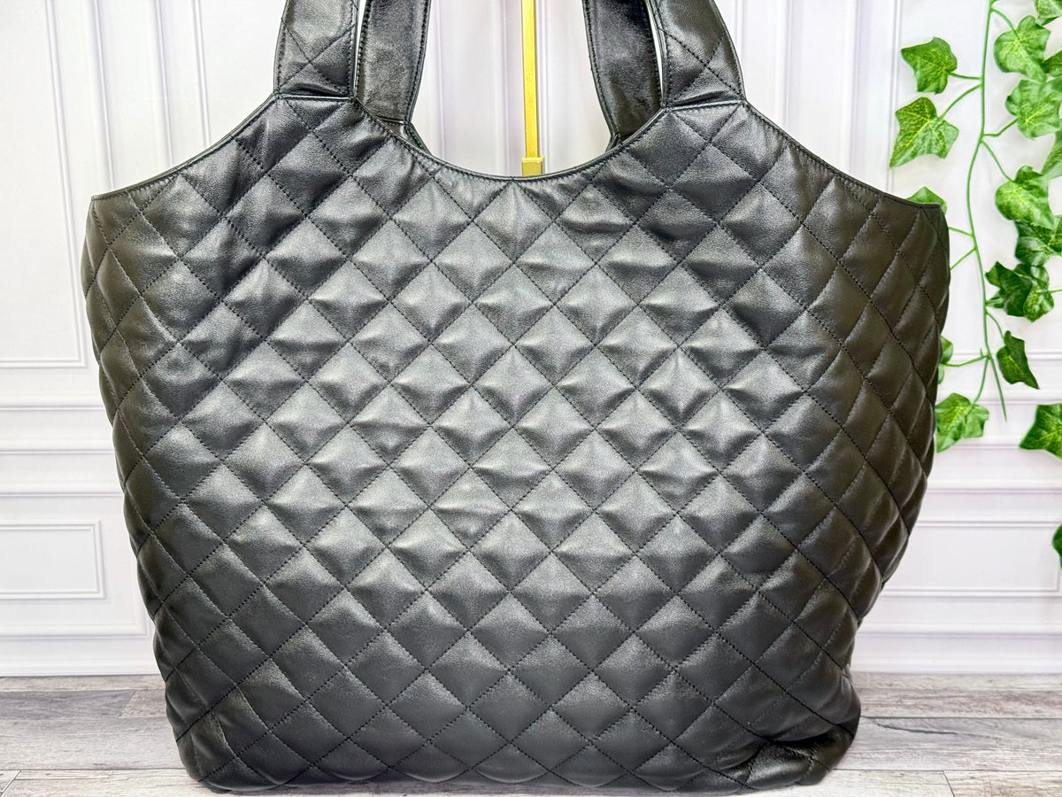 Saint Laurent iCare Maxi Tote (Black Lambskin) - Like New