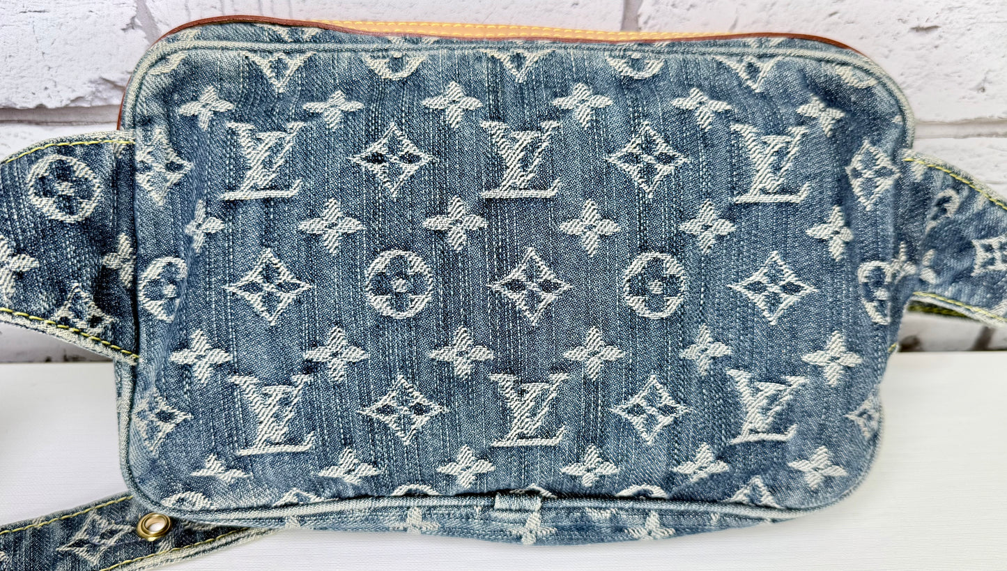 Louis Vuitton Monogram Denim Blue Bum Bag - Great/Excellent