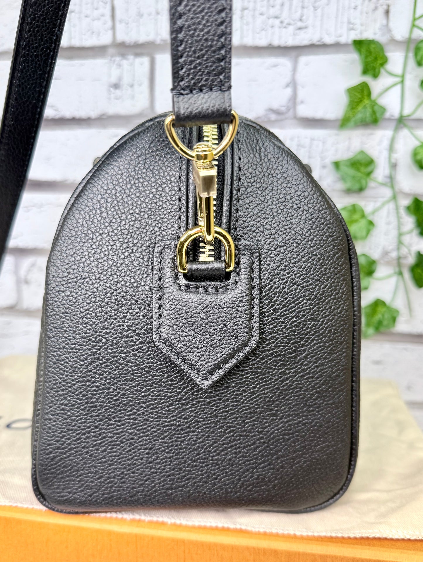 Louis Vuitton Empreinte Leather Speedy 25 Bandouliere (Black) - Pristine