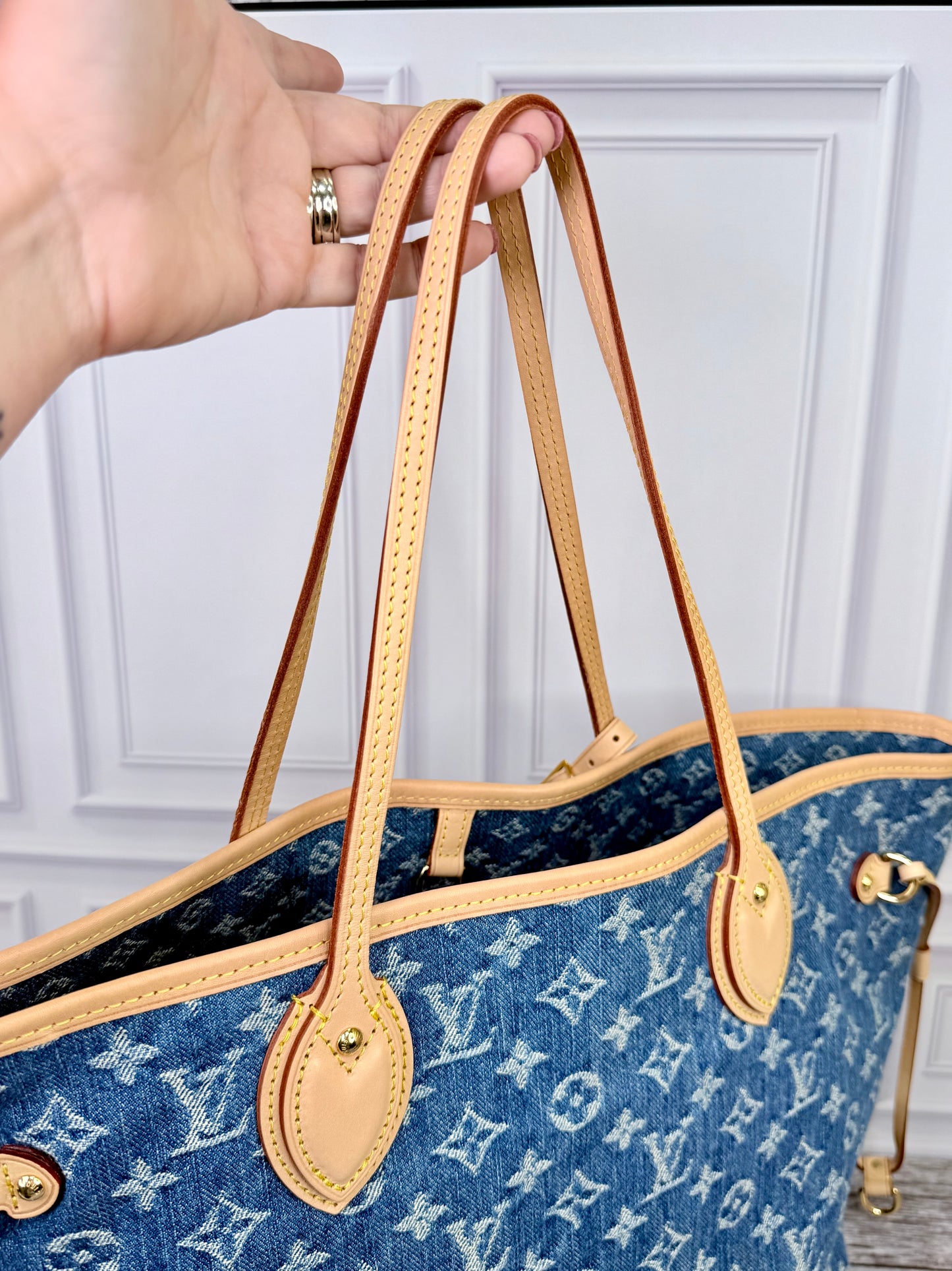 Louis Vuitton Denim Remix Neverfull MM - Excellent +