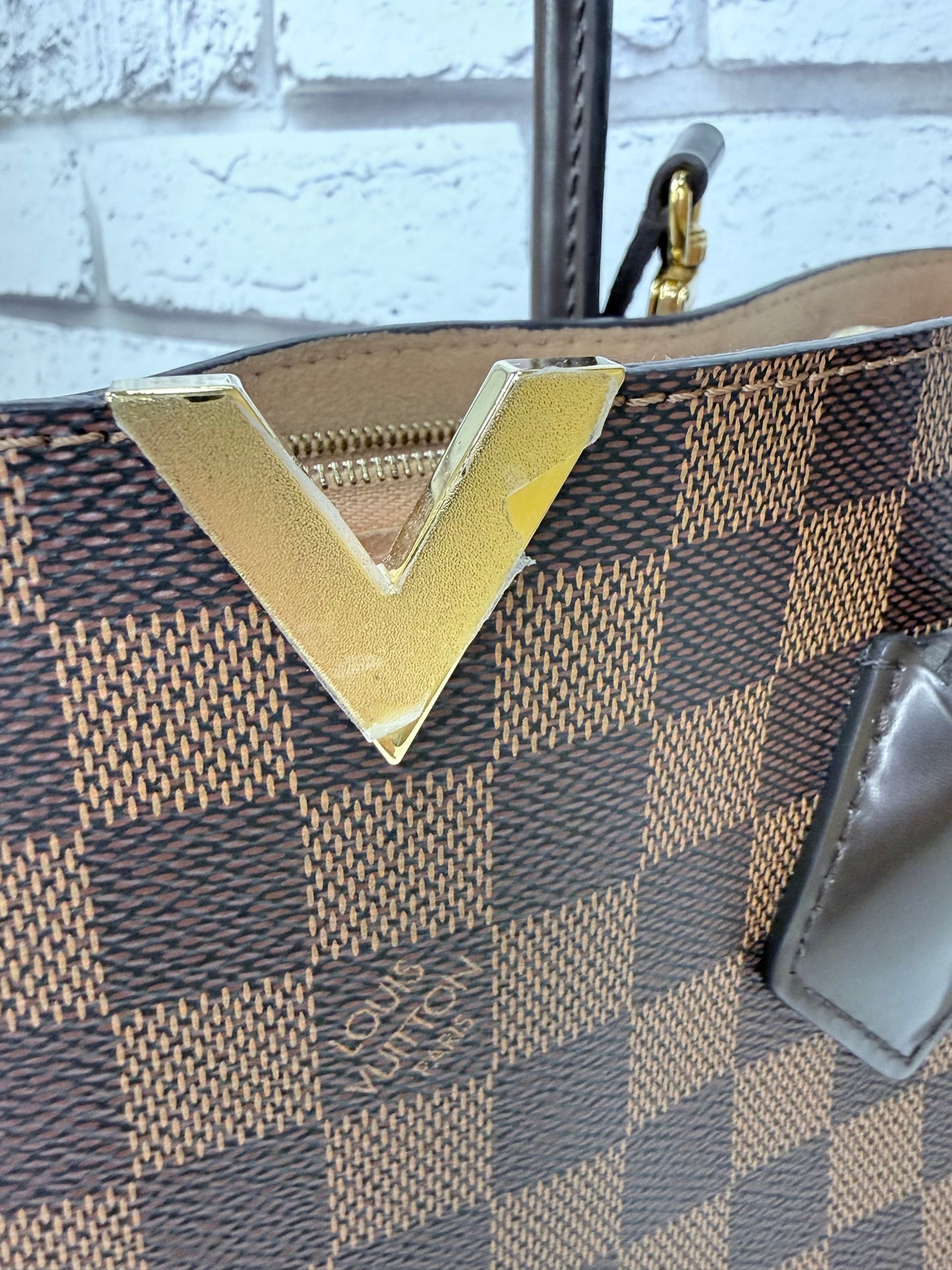 Louis Vuitton Kensington Tote (Damier Ebene) - Very Good