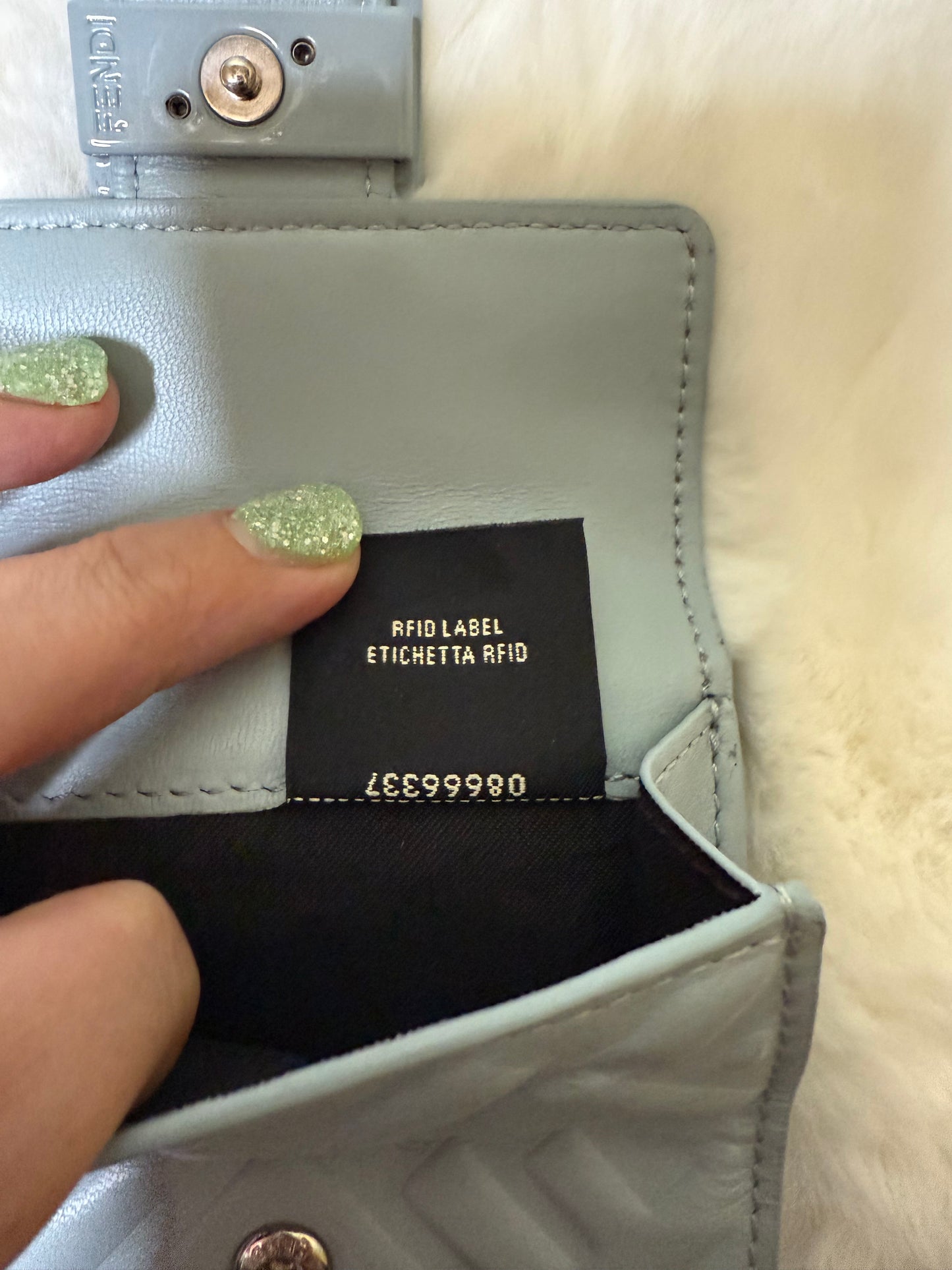 Fendi Baguette Micro Trifold Wallet