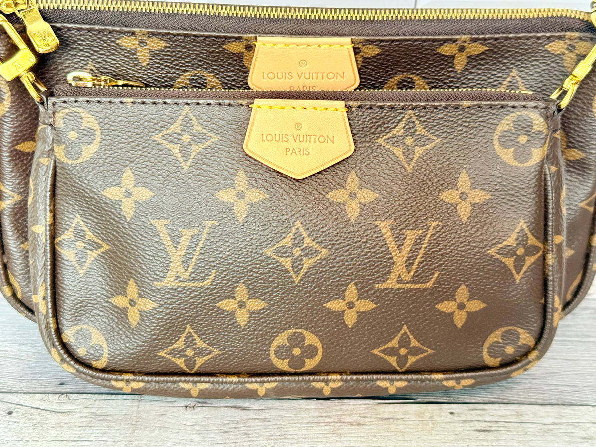 Louis Vuitton Multi Pochette Accessoires (Monogram/Khaki Green) - Like New